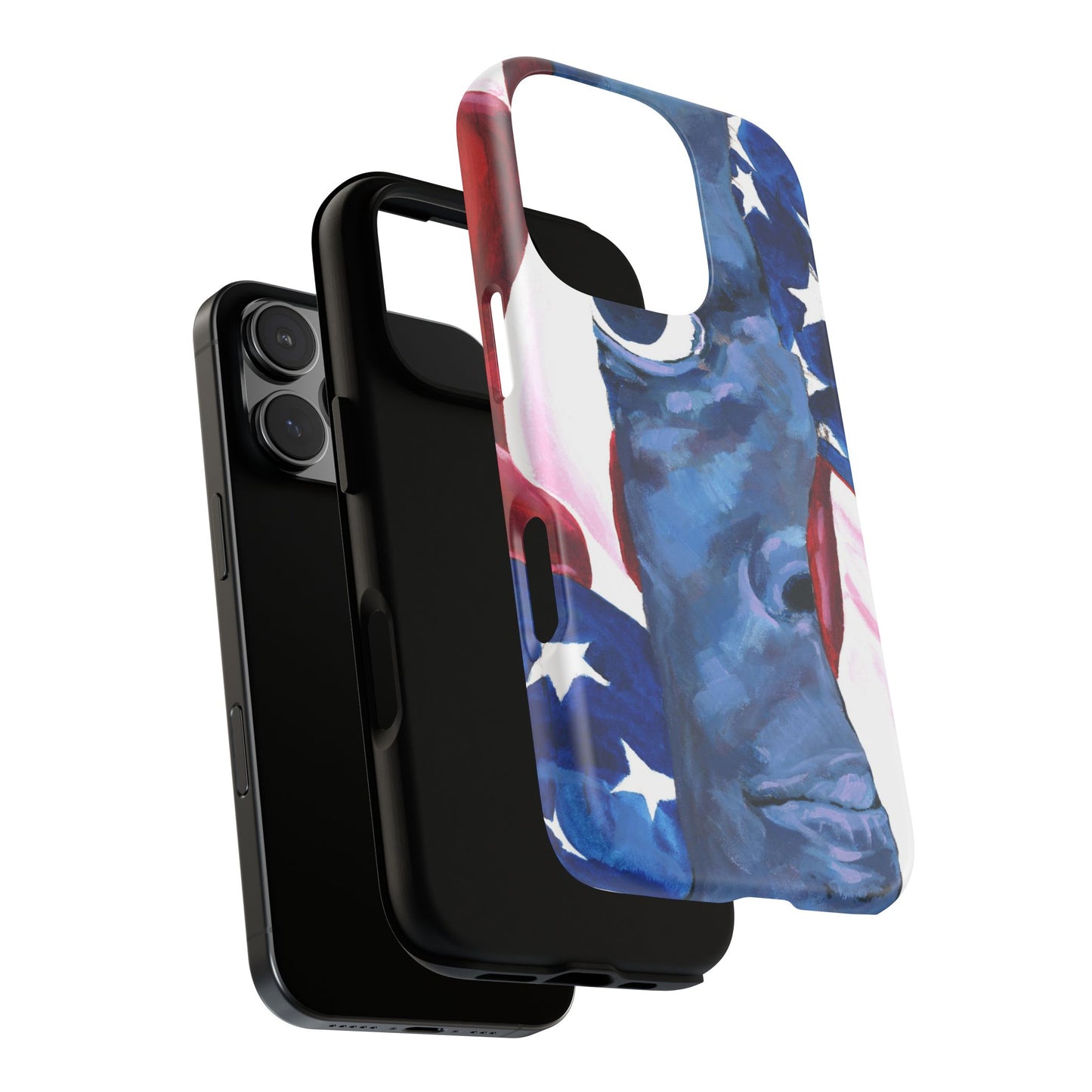 Patriotic Tough Phone Case with American Flag Design- I See You Image