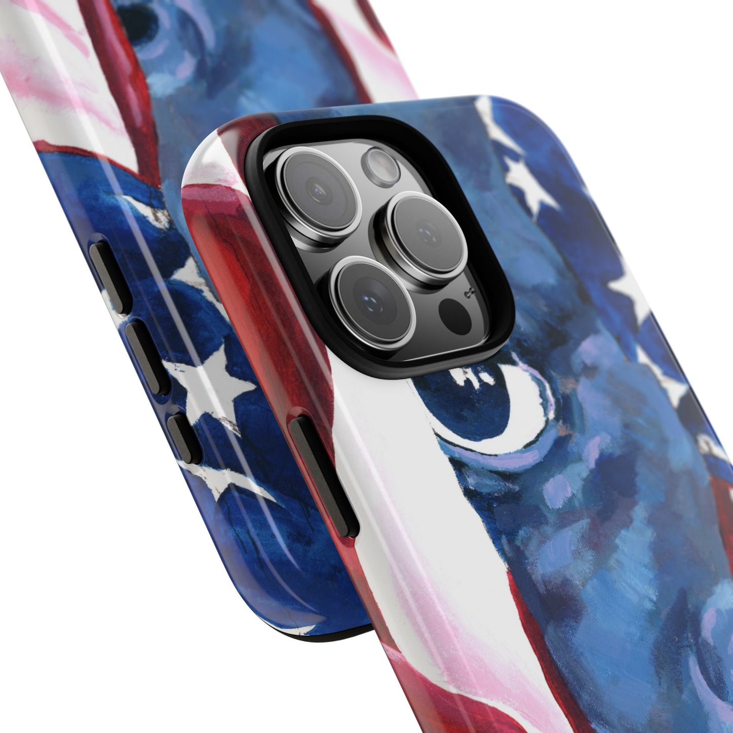 Patriotic Tough Phone Case with American Flag Design- I See You Image