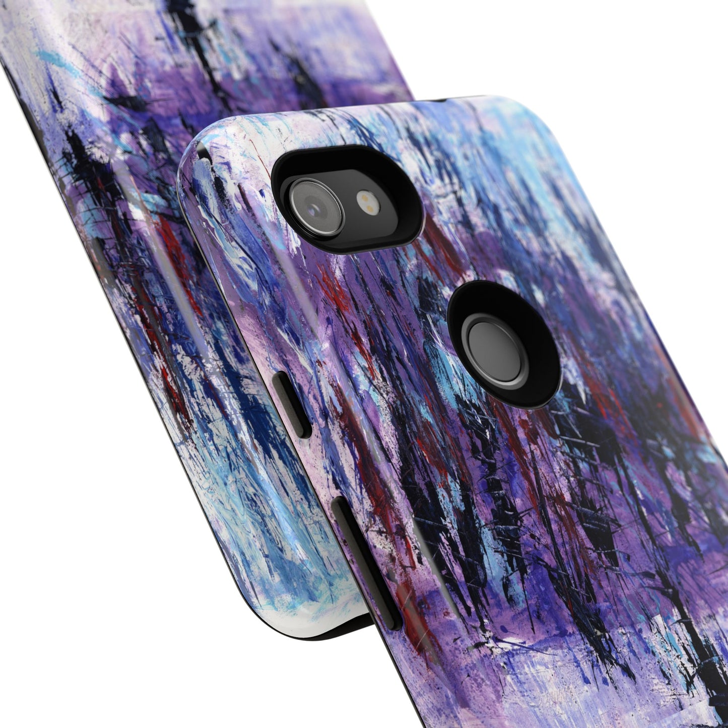 Abstract Purple Phone Case, Stylish & Protective Cover for Art Lovers- White Spring Image