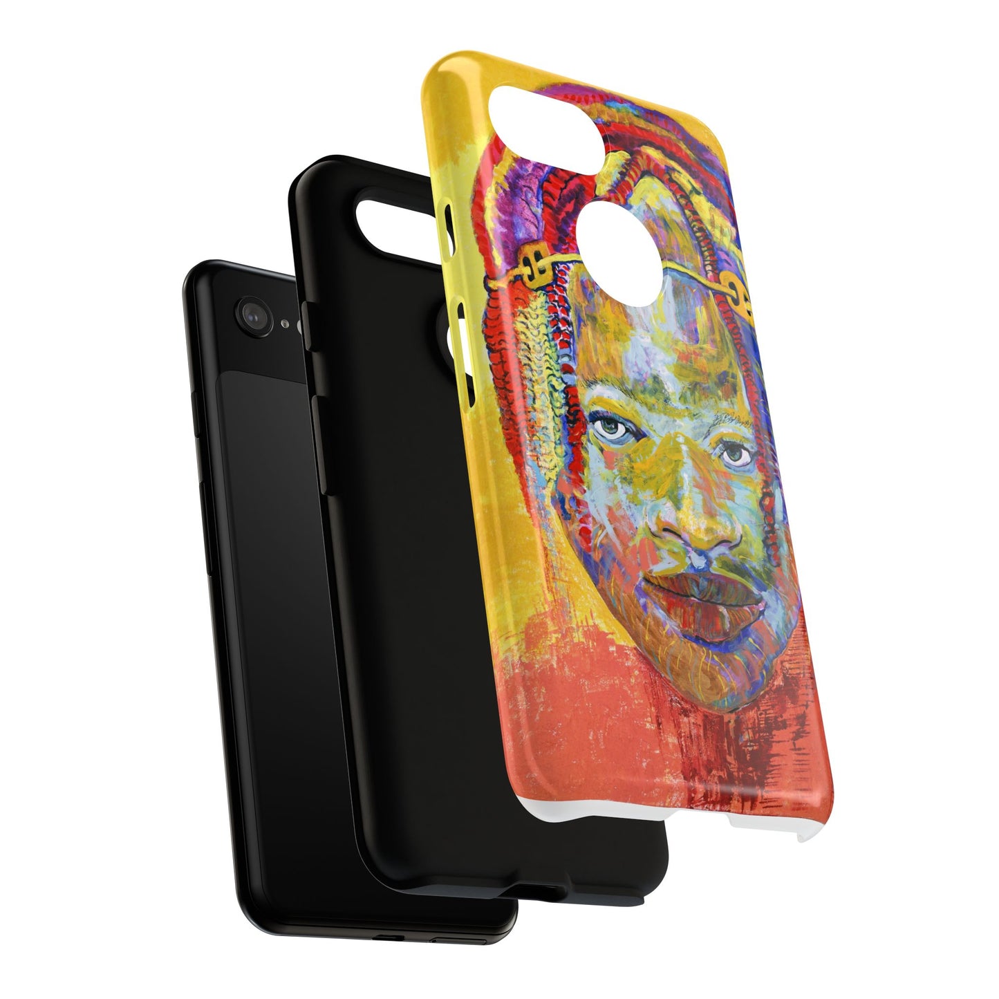 Vibrant Artistic Phone Case - Tough Cases for Creative Souls- African Youth Image