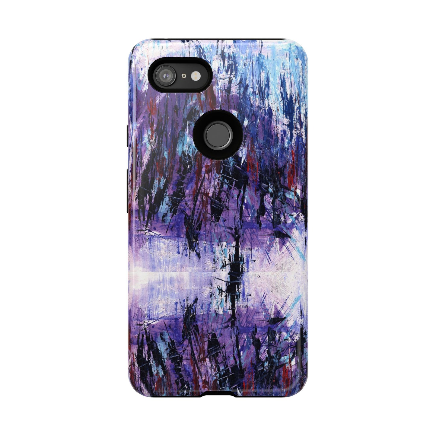 Abstract Purple Phone Case, Stylish & Protective Cover for Art Lovers- White Spring Image