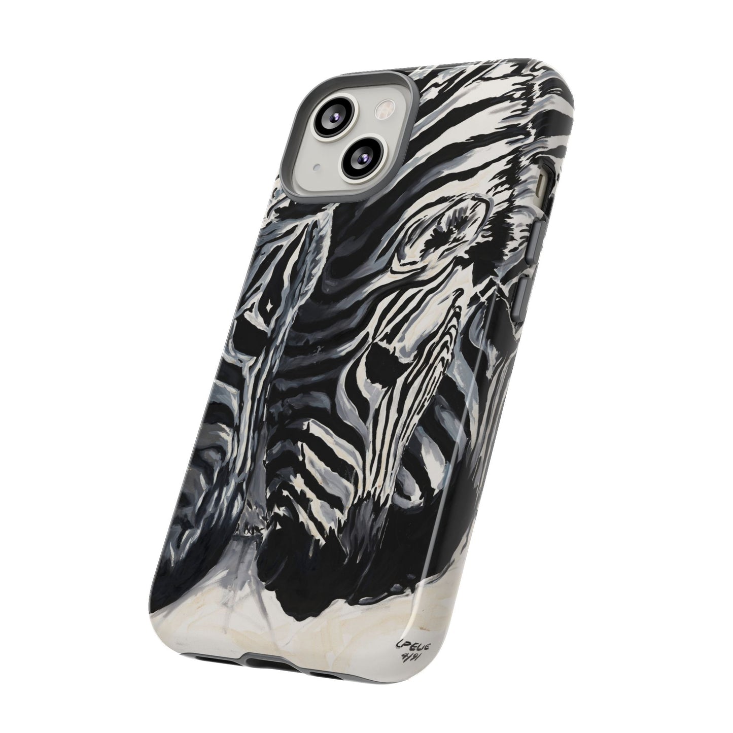 Artistic Zebra Print Phone Case -Tough Cases- Baby Zebras Image