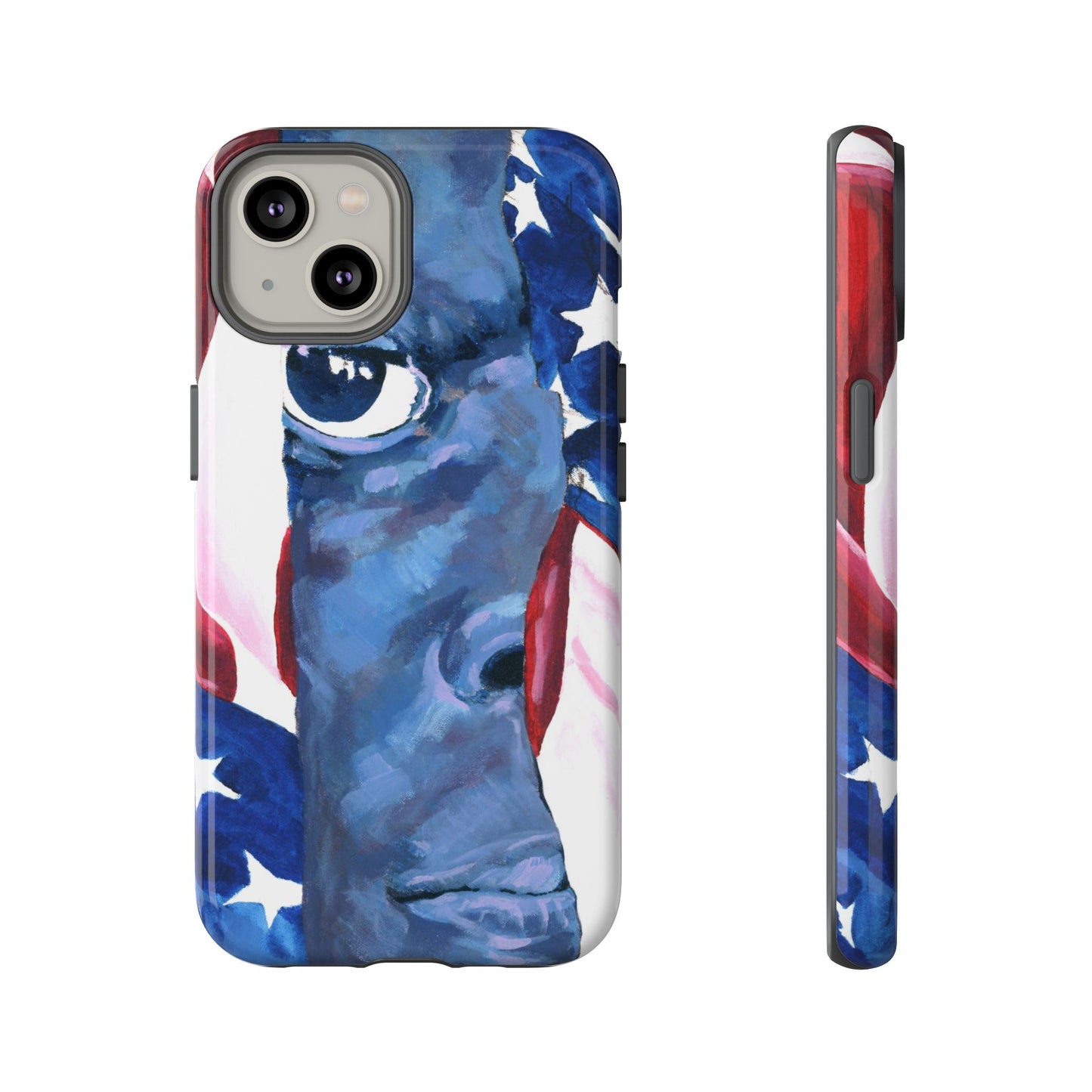 Patriotic Tough Phone Case with American Flag Design- I See You Image
