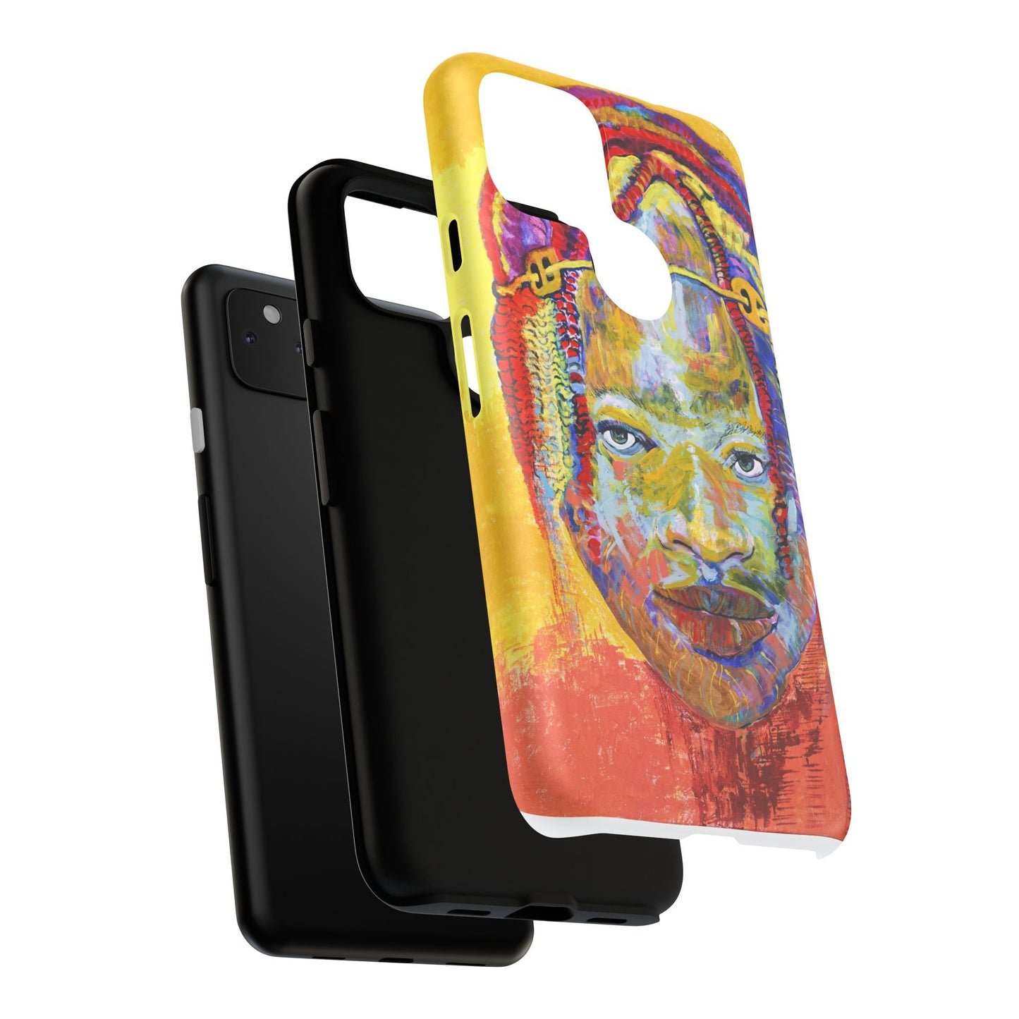 Vibrant Artistic Phone Case - Tough Cases for Creative Souls- African Youth Image