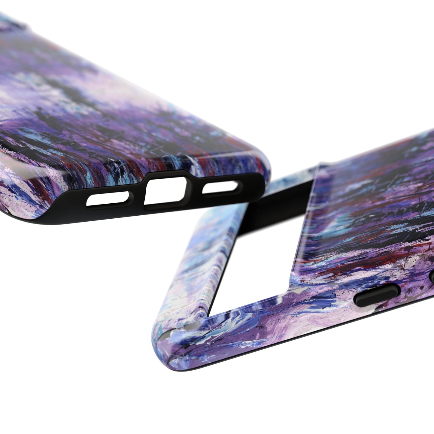 Abstract Purple Phone Case, Stylish & Protective Cover for Art Lovers- White Spring Image