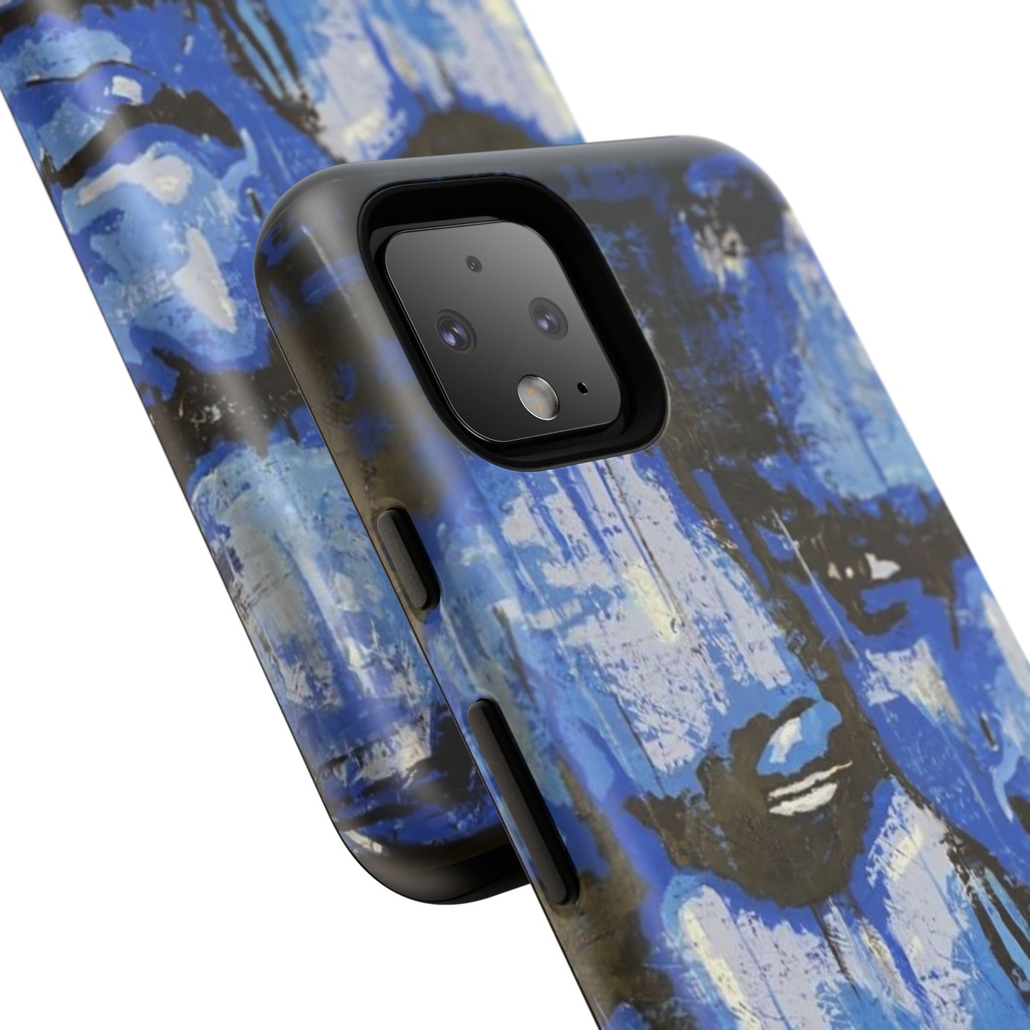 Artistic Phone Case - Tough Cases with Bold Blue Portraits -The Lovers Image