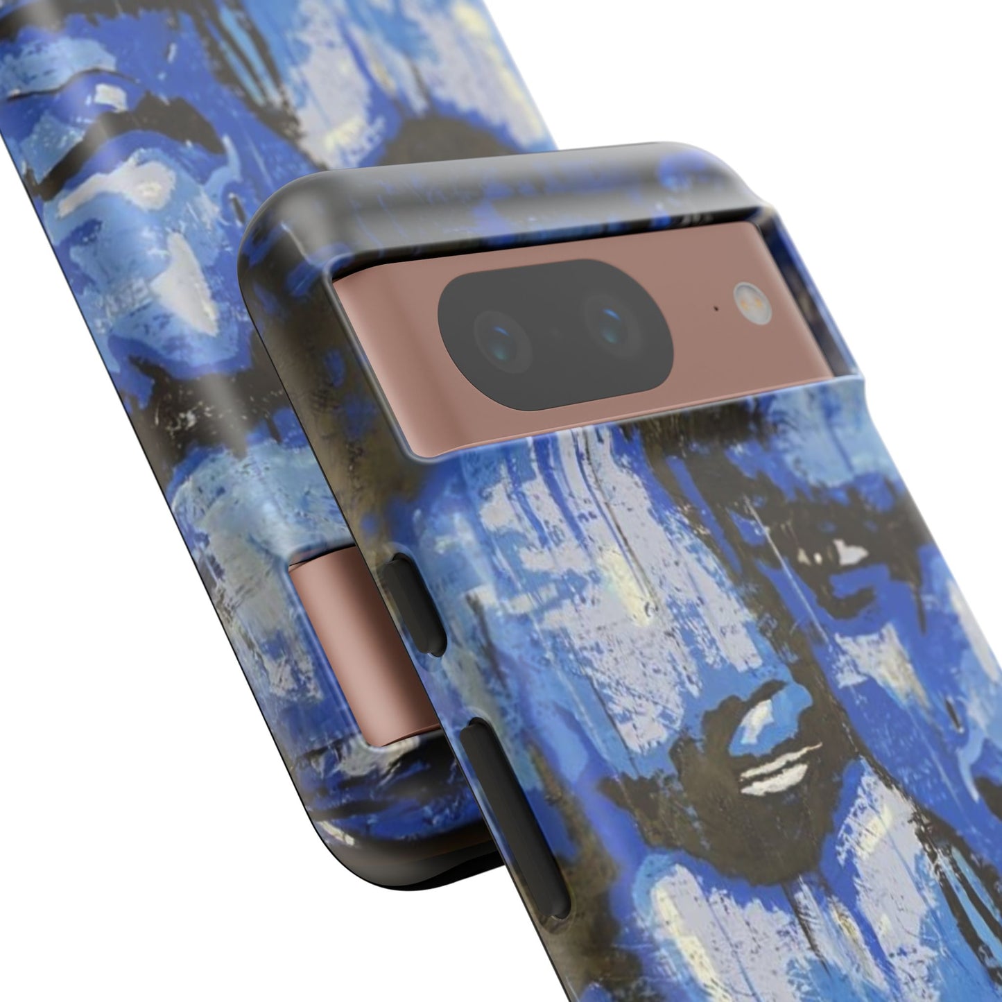 Artistic Phone Case - Tough Cases with Bold Blue Portraits -The Lovers Image