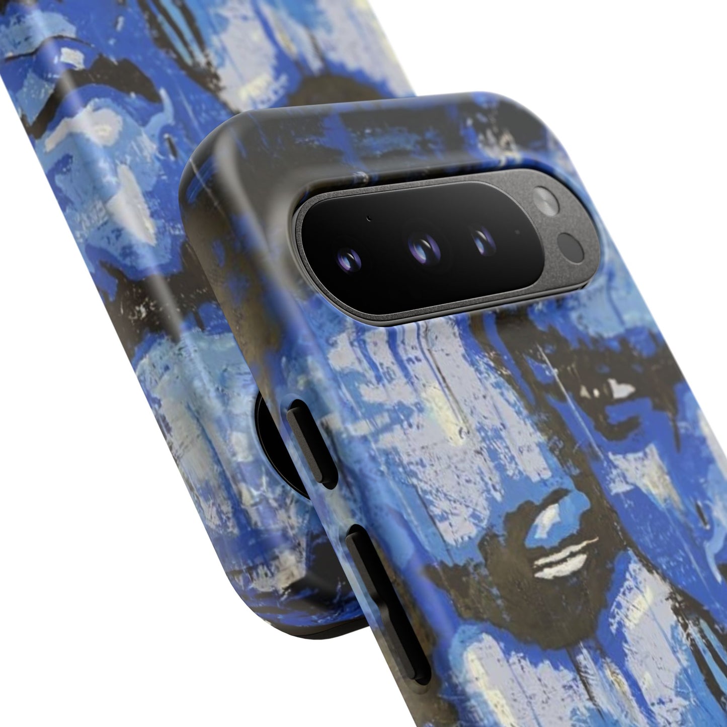 Artistic Phone Case - Tough Cases with Bold Blue Portraits -The Lovers Image