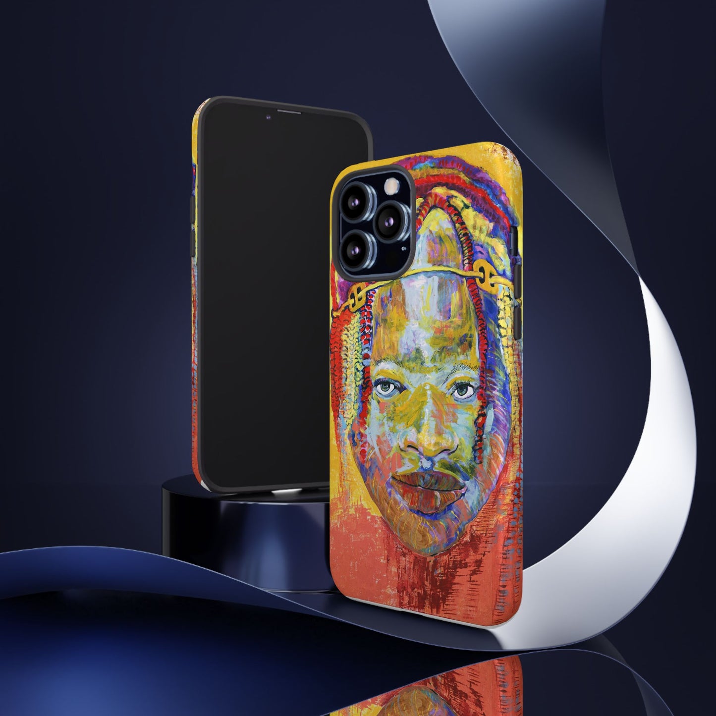 Vibrant Artistic Phone Case - Tough Cases for Creative Souls- African Youth Image