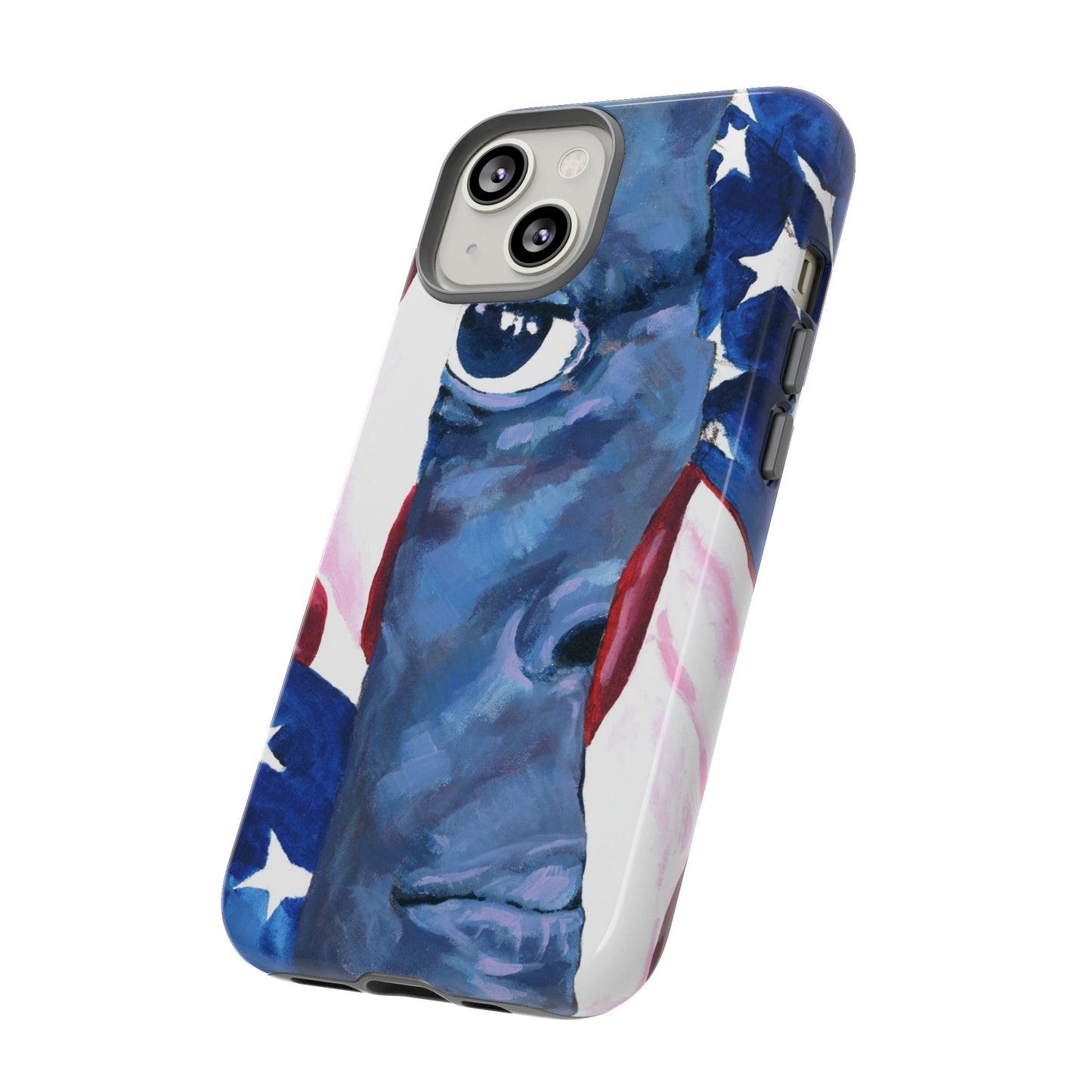 Patriotic Tough Phone Case with American Flag Design- I See You Image