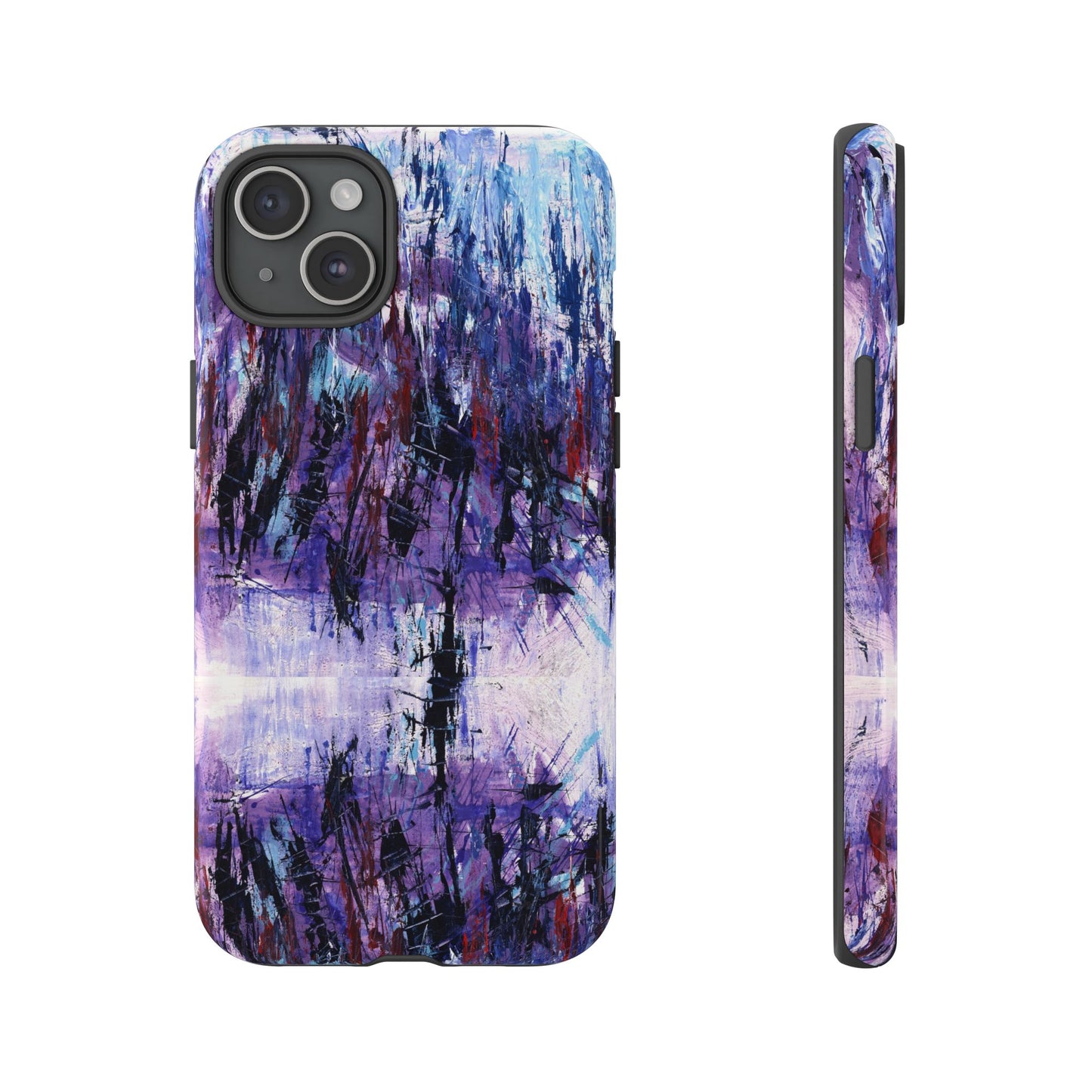 Abstract Purple Phone Case, Stylish & Protective Cover for Art Lovers- White Spring Image