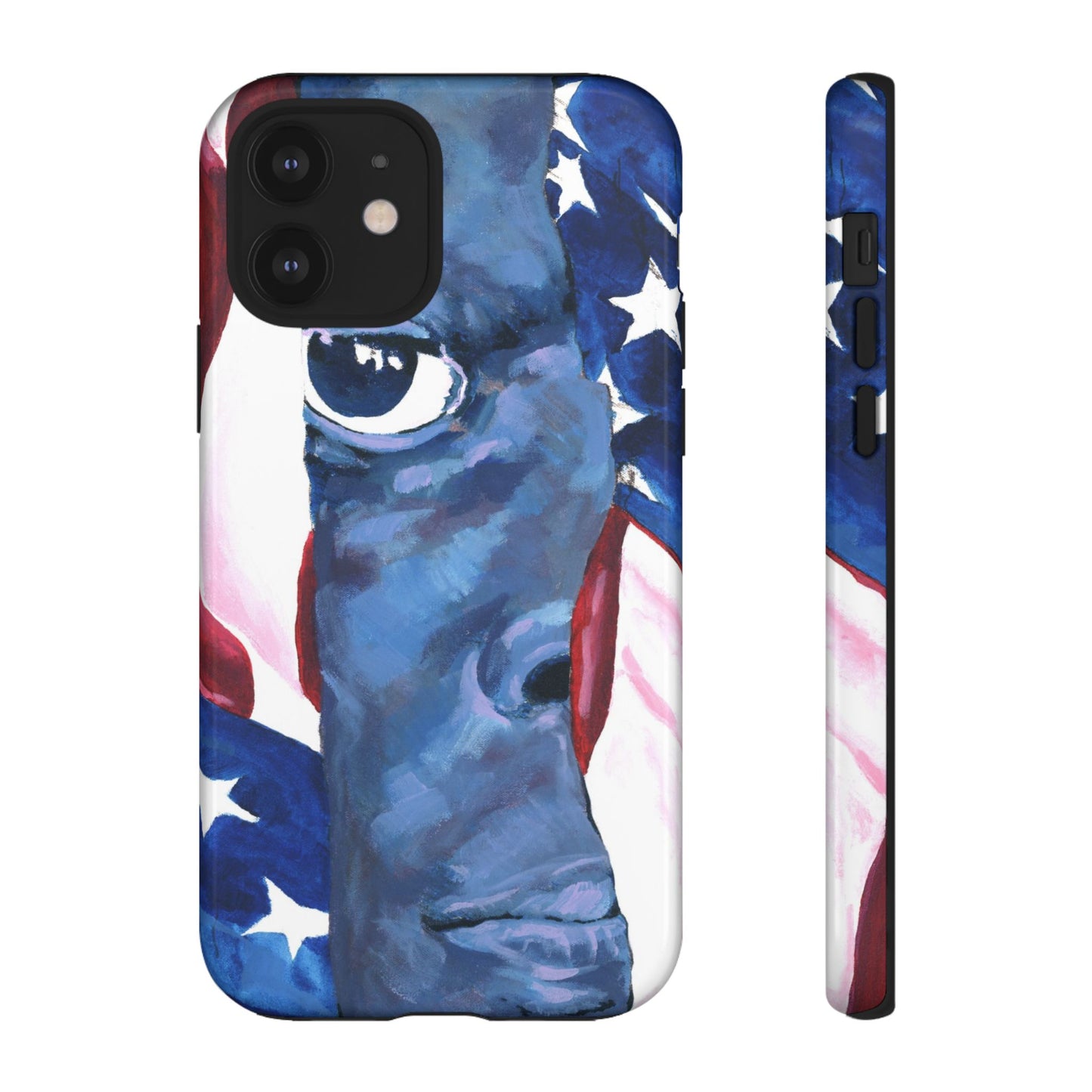 Patriotic Tough Phone Case with American Flag Design- I See You Image