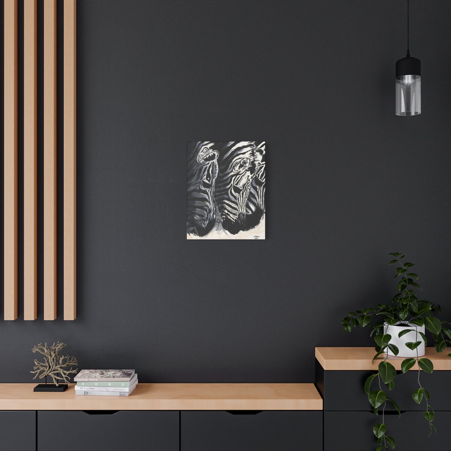 Baby Zebras - Matte Canvas Print