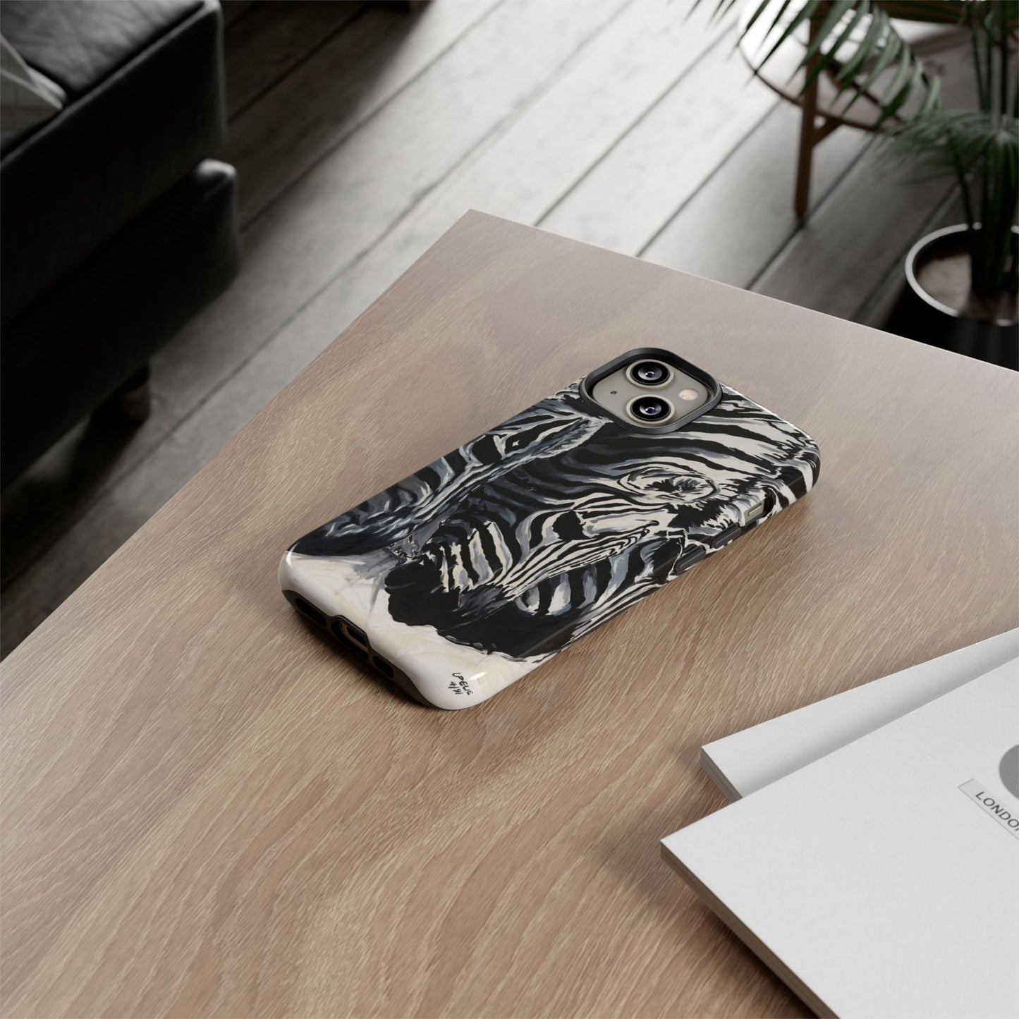 Artistic Zebra Print Phone Case -Tough Cases- Baby Zebras Image