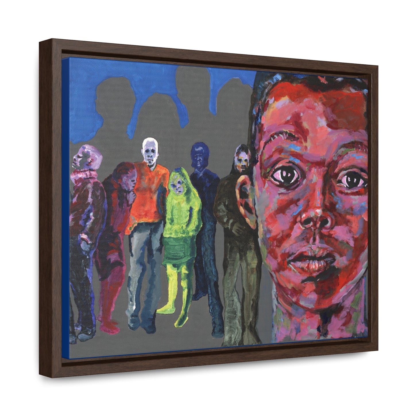 I See You But You Never See Me- Framed Canvas Print