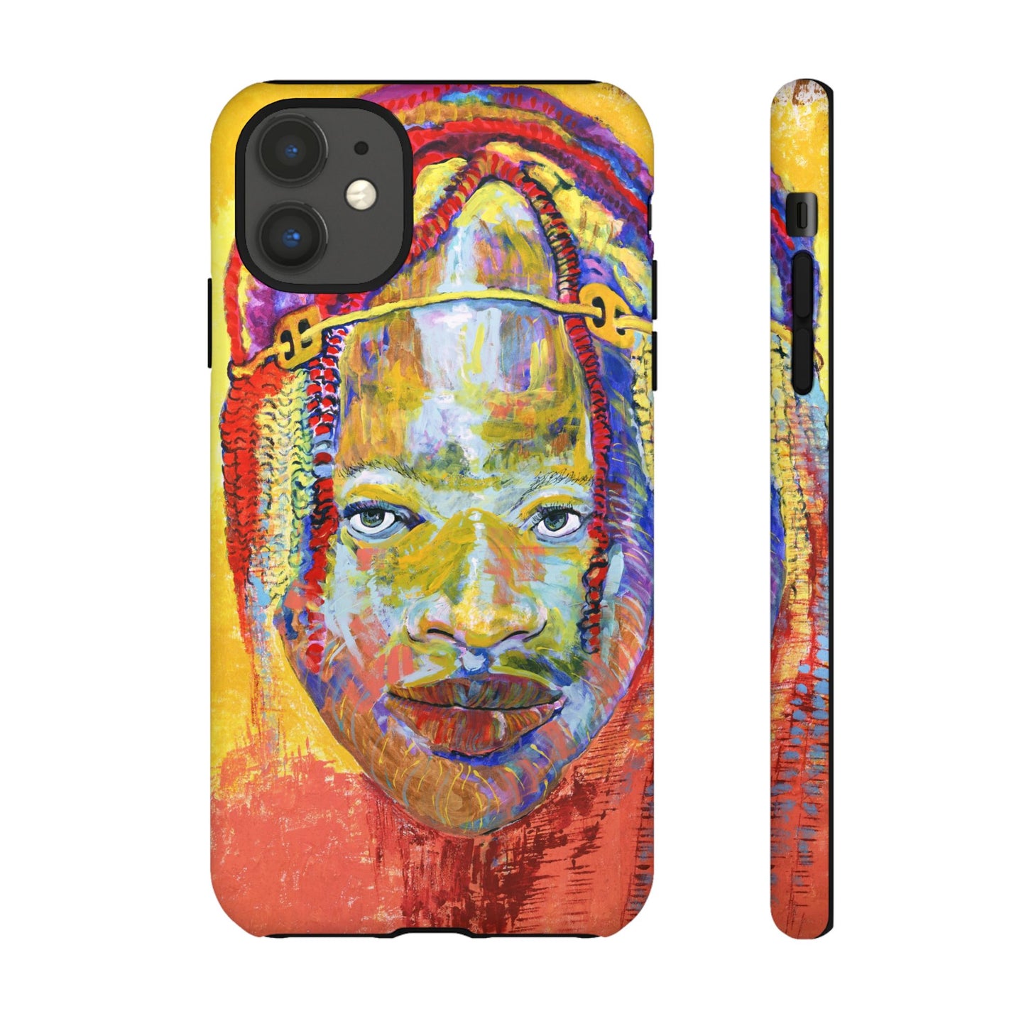 Vibrant Artistic Phone Case - Tough Cases for Creative Souls- African Youth Image