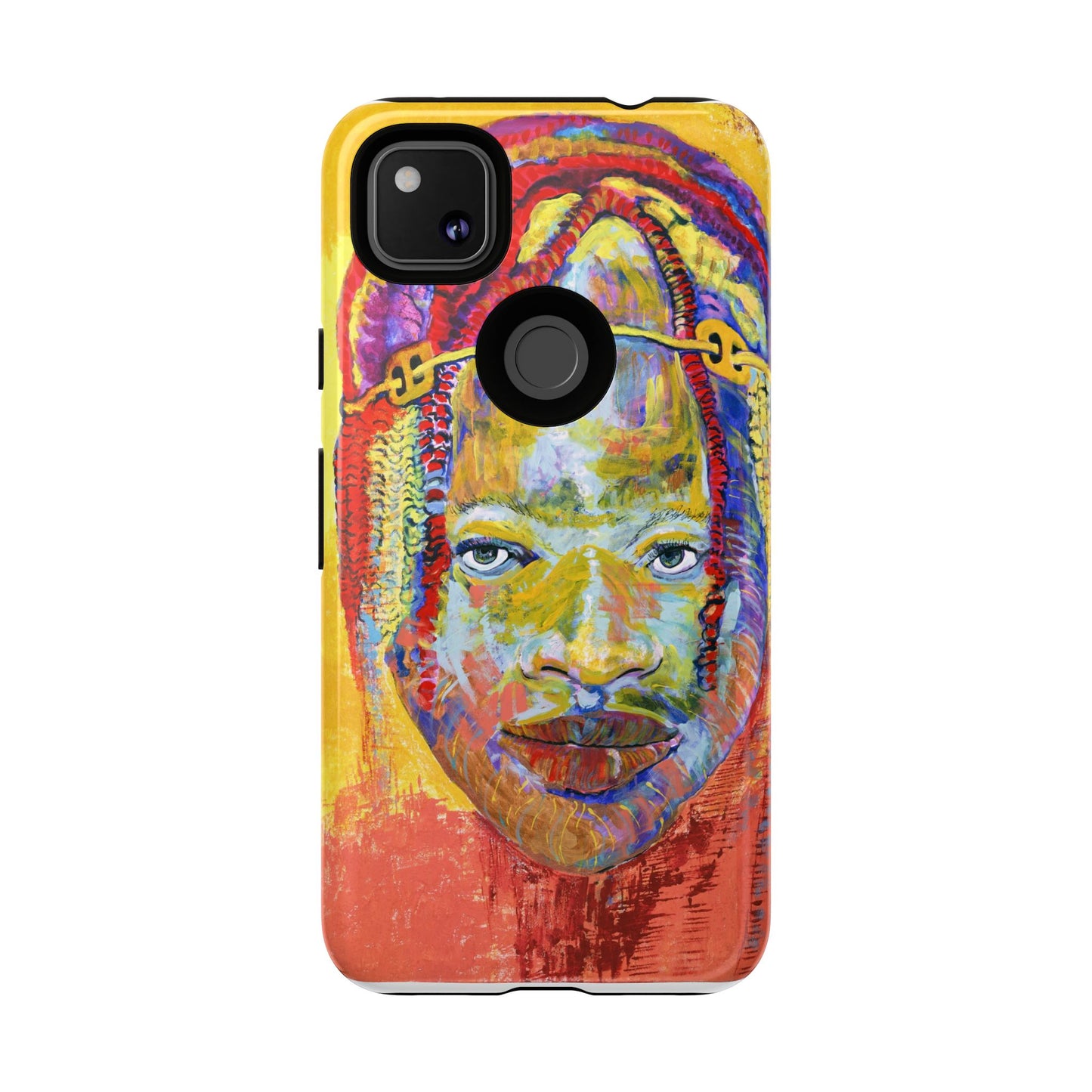 Vibrant Artistic Phone Case - Tough Cases for Creative Souls- African Youth Image