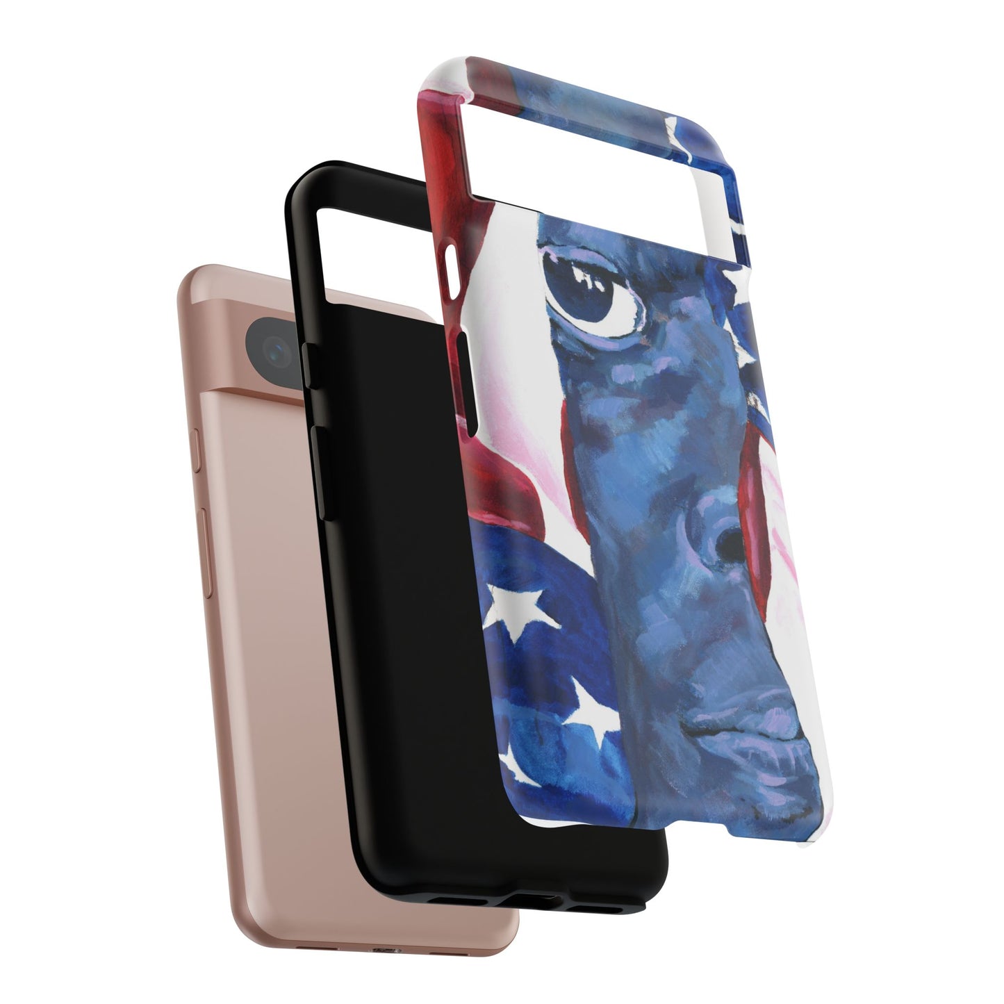 Patriotic Tough Phone Case with American Flag Design- I See You Image