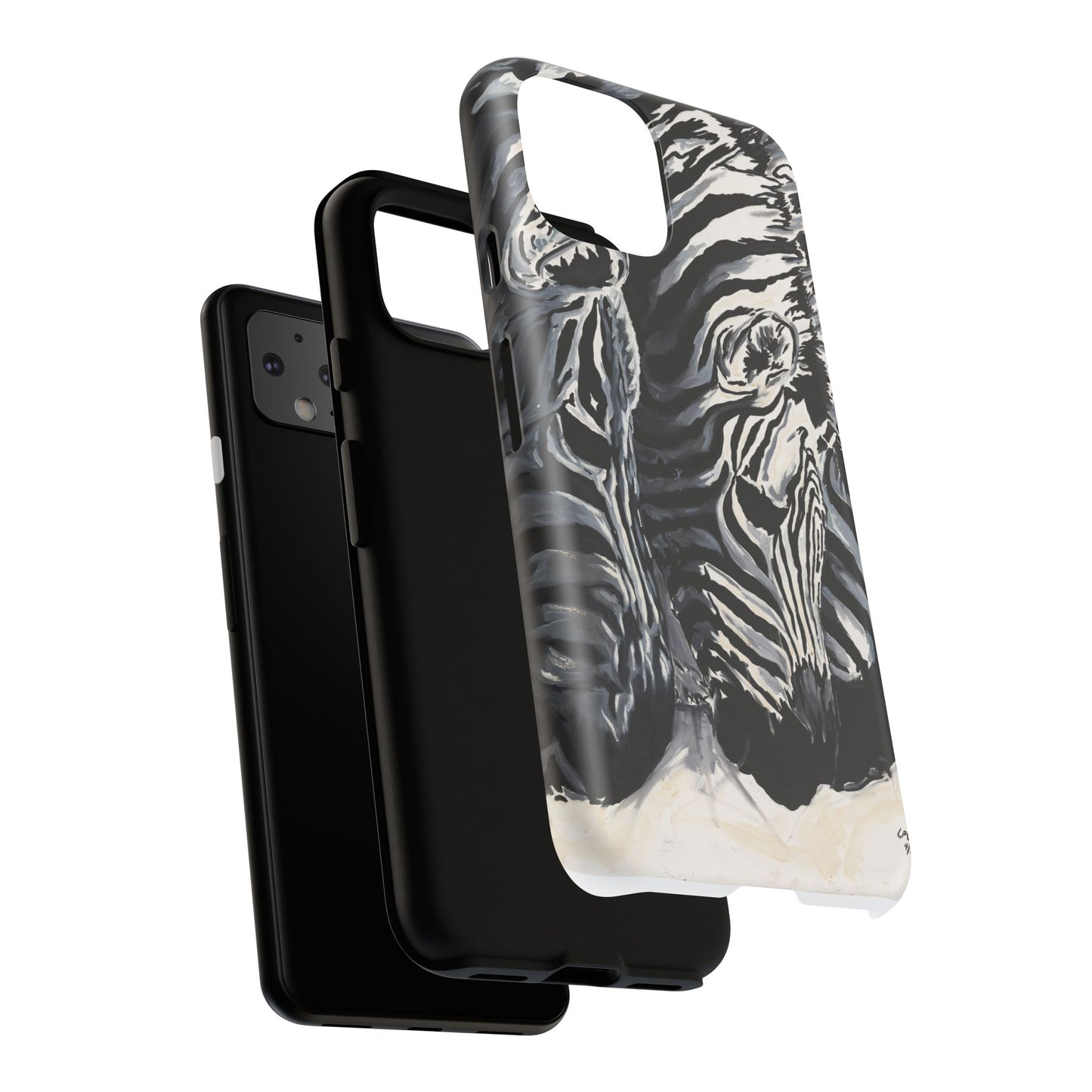Artistic Zebra Print Phone Case -Tough Cases- Baby Zebras Image