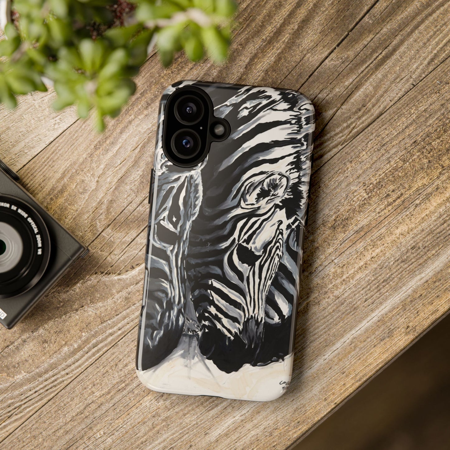 Artistic Zebra Print Phone Case -Tough Cases- Baby Zebras Image