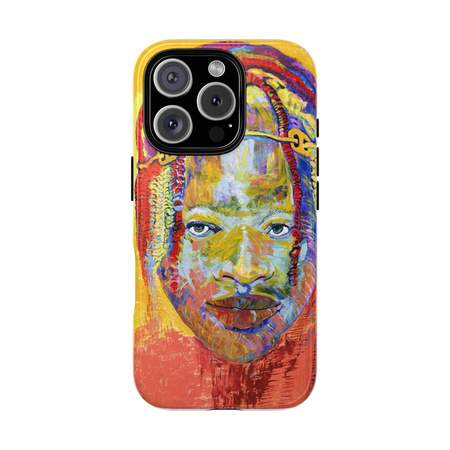 Vibrant Artistic Phone Case - Tough Cases for Creative Souls- African Youth Image