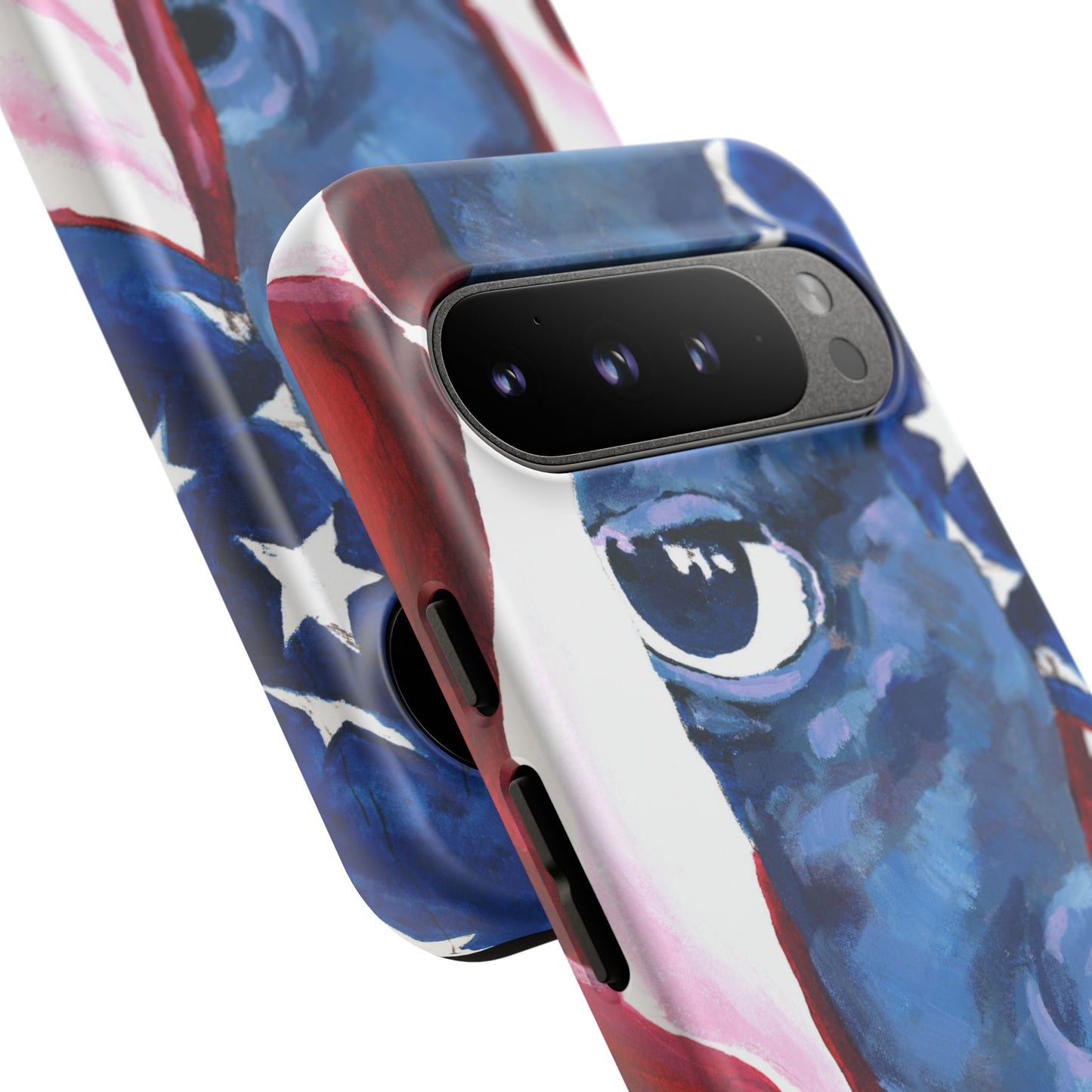Patriotic Tough Phone Case with American Flag Design- I See You Image