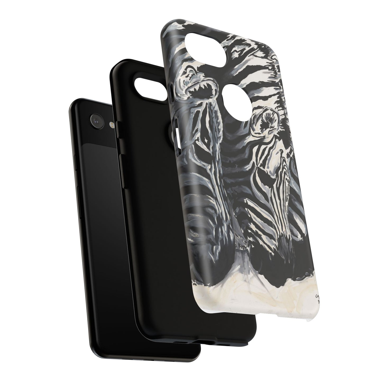 Artistic Zebra Print Phone Case -Tough Cases- Baby Zebras Image