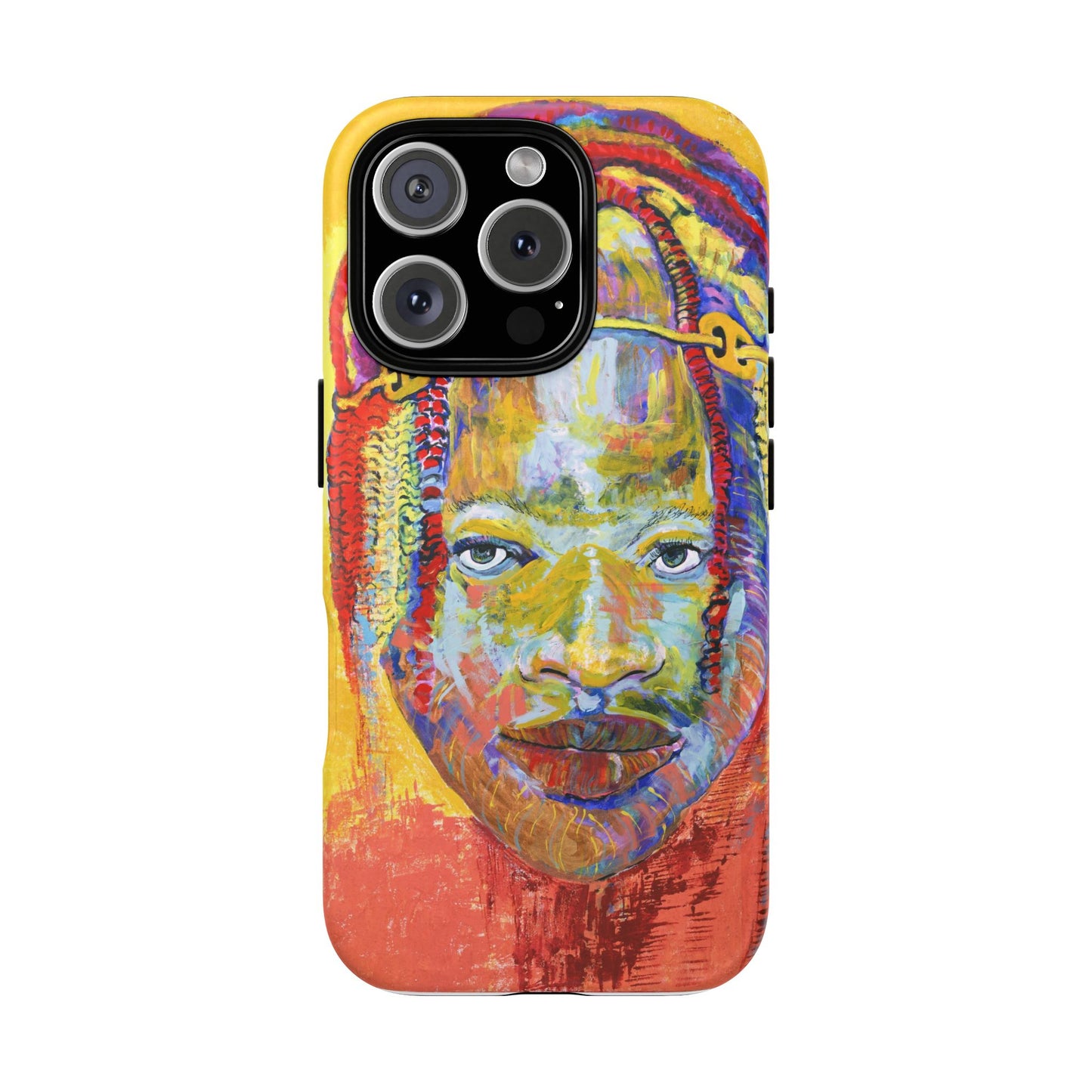 Vibrant Artistic Phone Case - Tough Cases for Creative Souls- African Youth Image