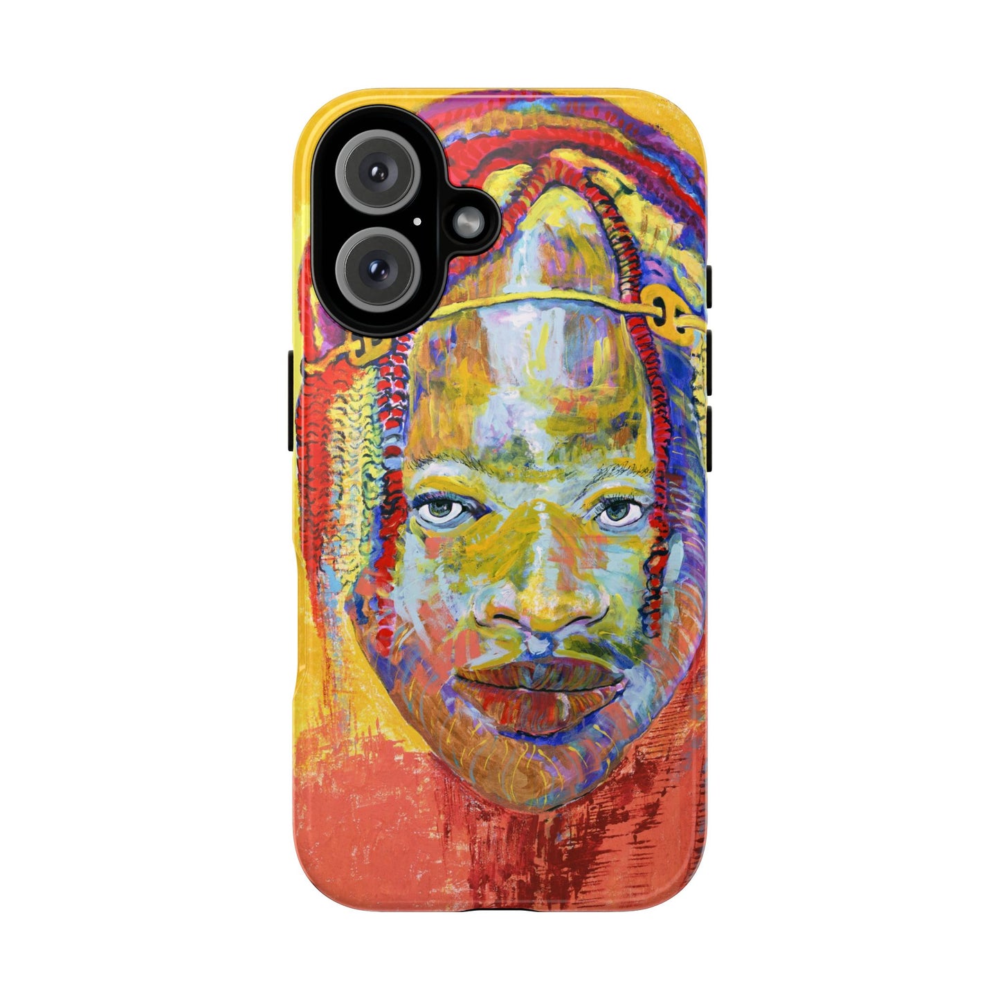 Vibrant Artistic Phone Case - Tough Cases for Creative Souls- African Youth Image