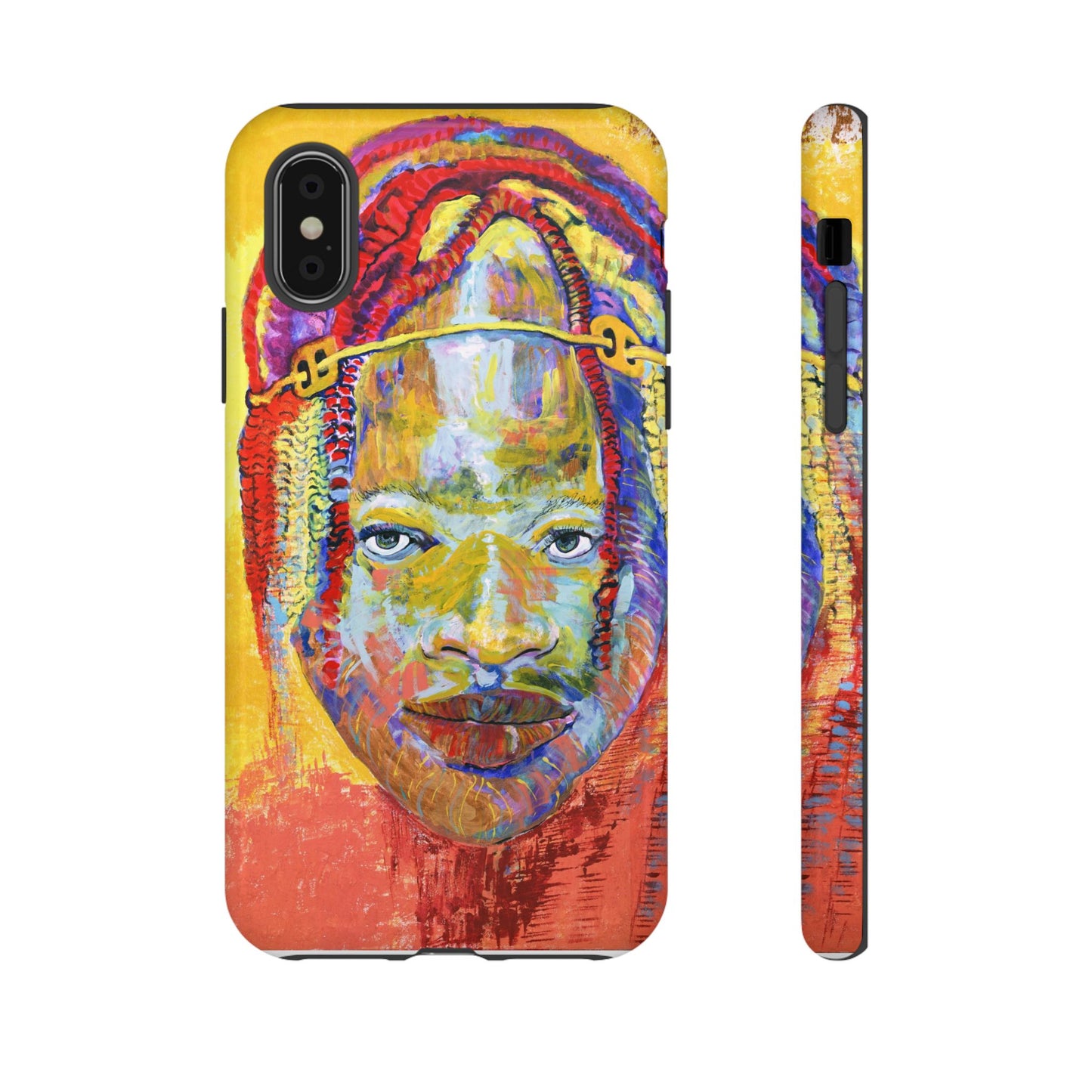 Vibrant Artistic Phone Case - Tough Cases for Creative Souls- African Youth Image