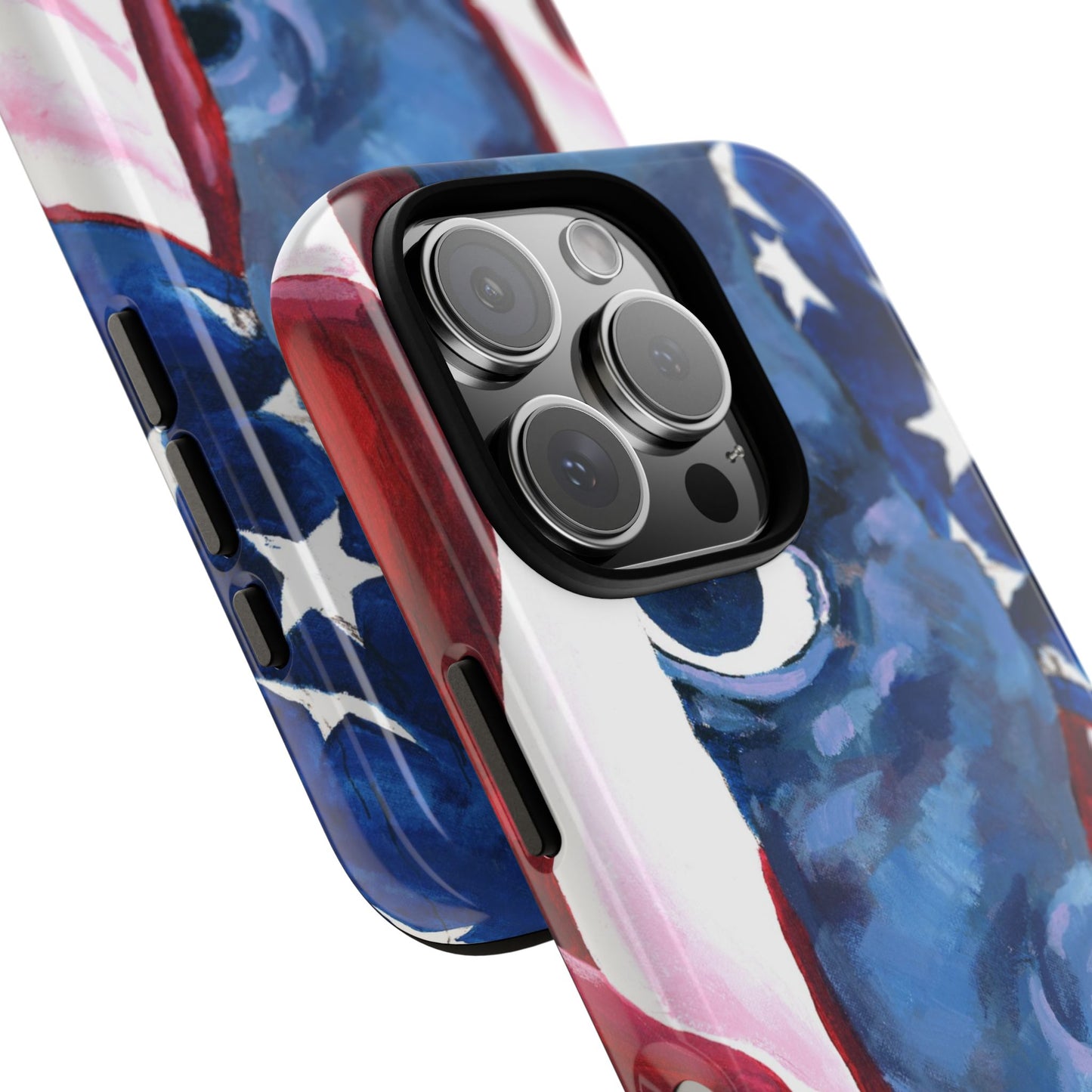 Patriotic Tough Phone Case with American Flag Design- I See You Image