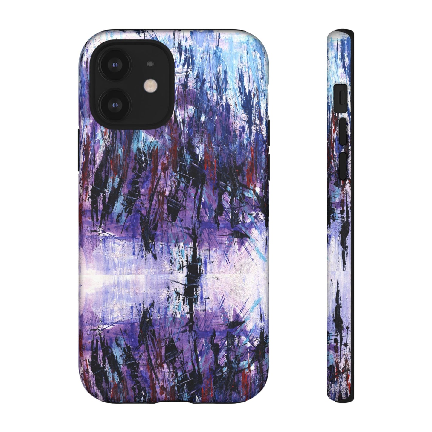 Abstract Purple Phone Case, Stylish & Protective Cover for Art Lovers- White Spring Image