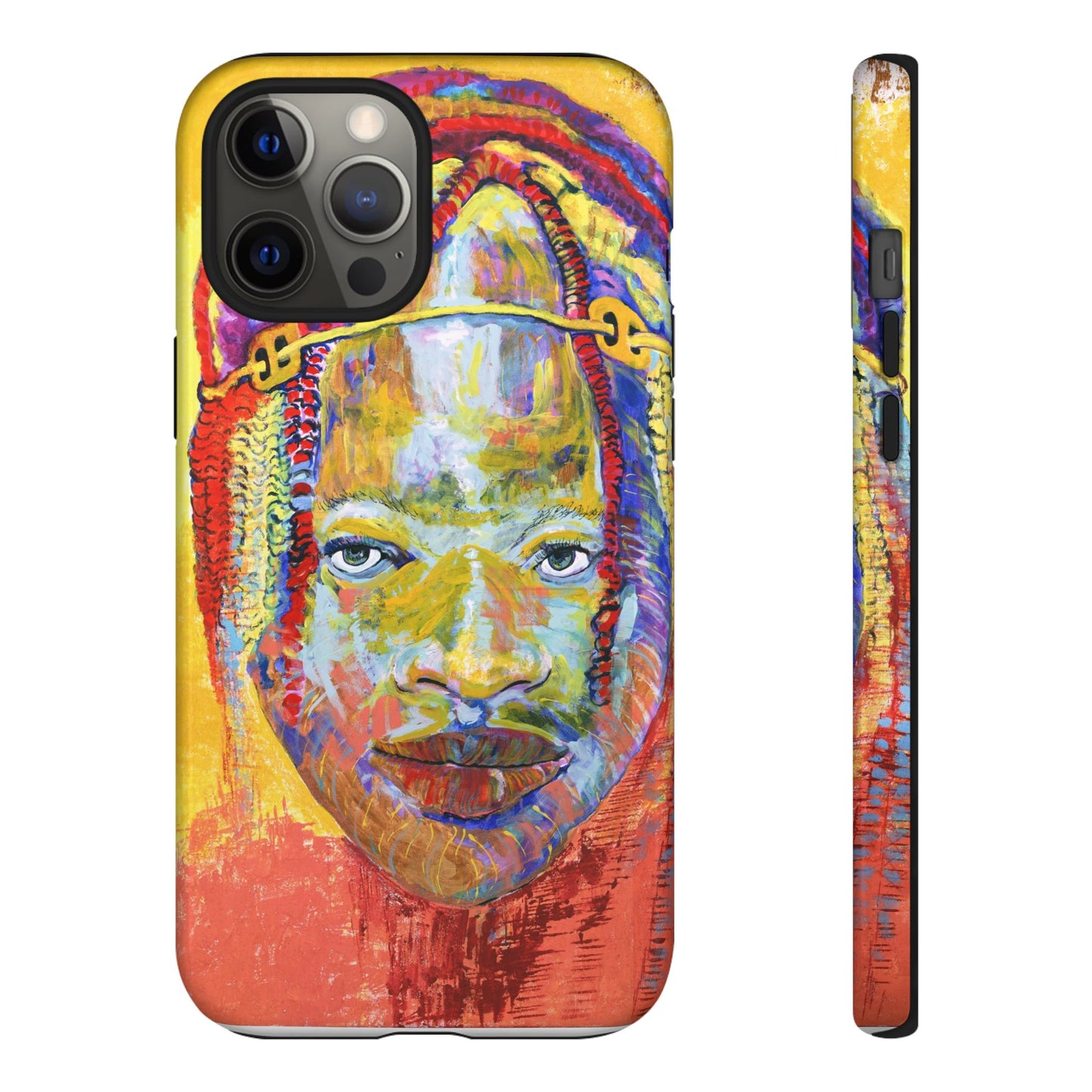 Vibrant Artistic Phone Case - Tough Cases for Creative Souls- African Youth Image