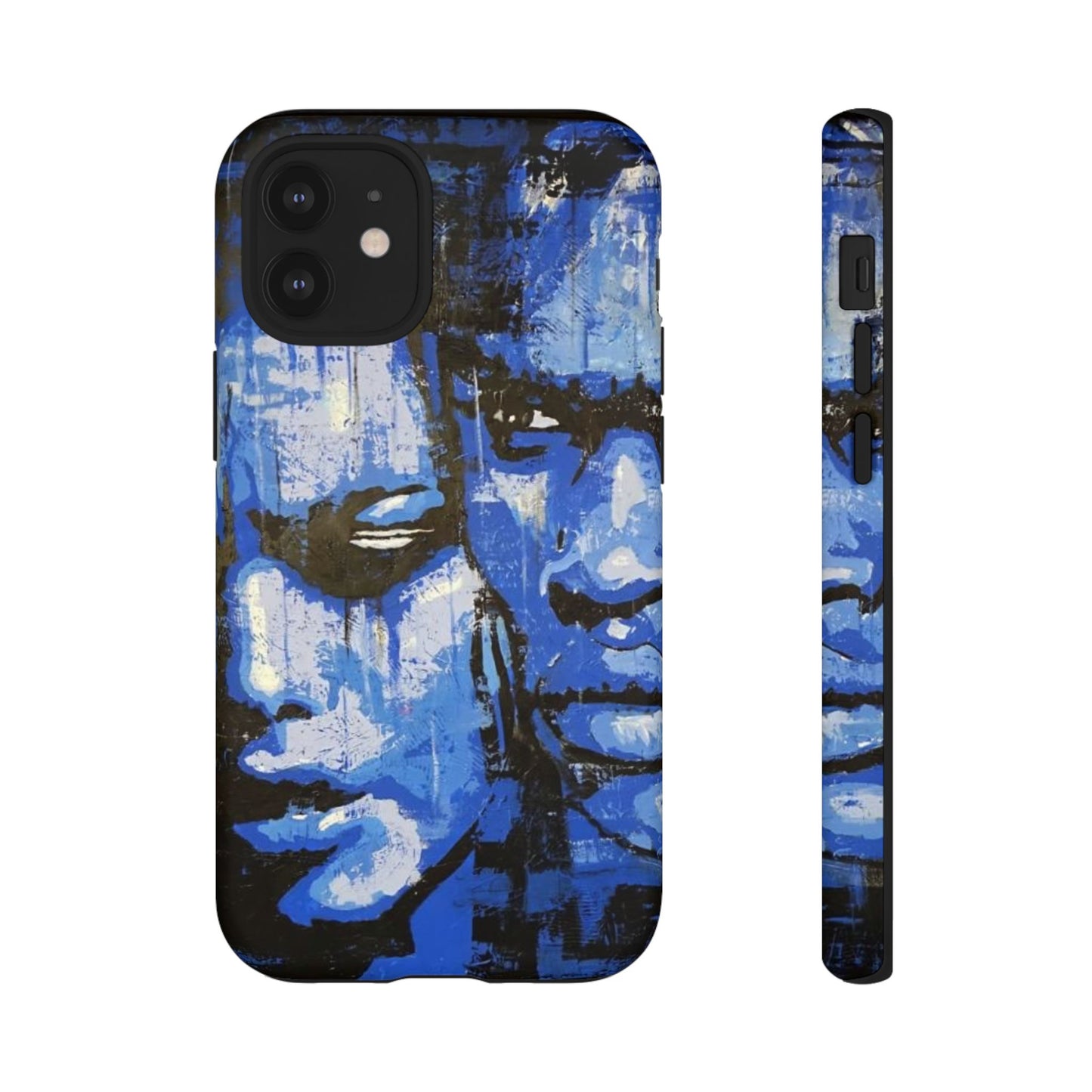 Artistic Phone Case - Tough Cases with Bold Blue Portraits -The Lovers Image
