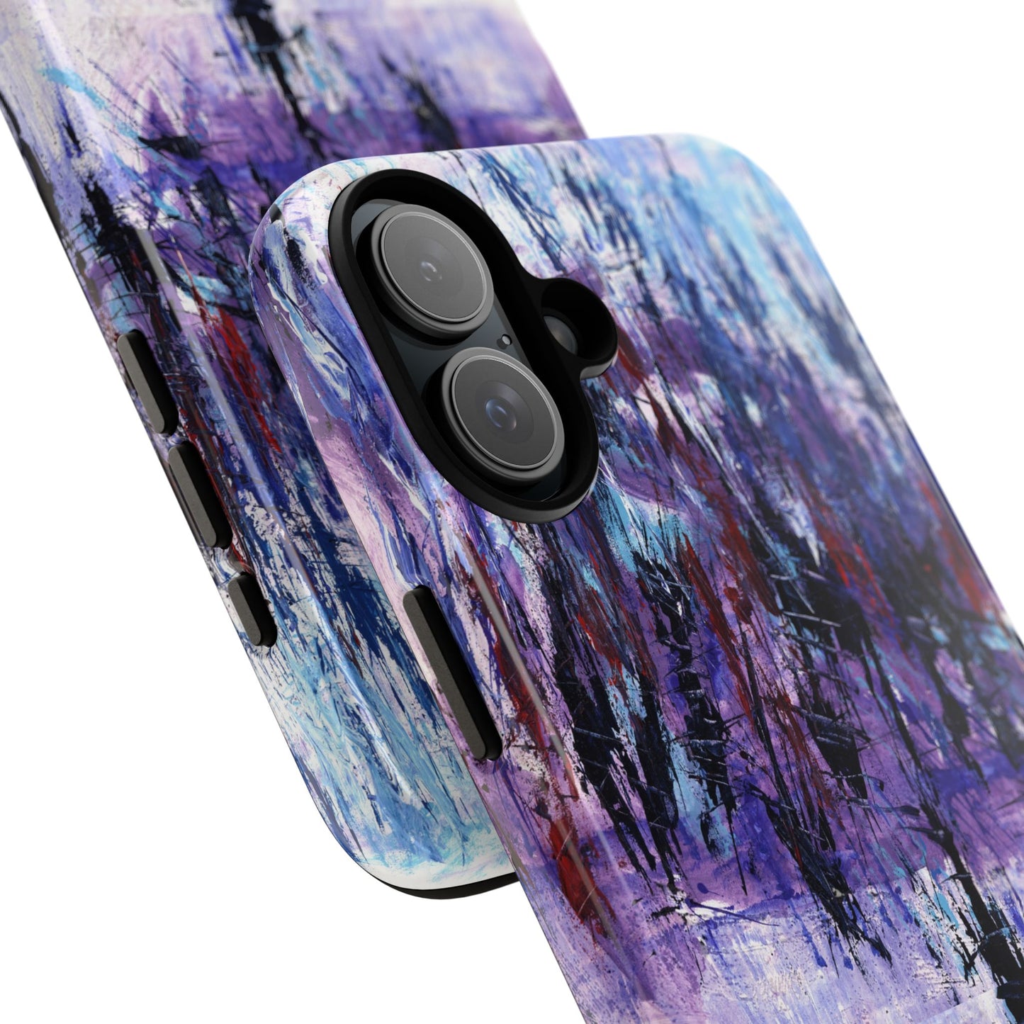 Abstract Purple Phone Case, Stylish & Protective Cover for Art Lovers- White Spring Image