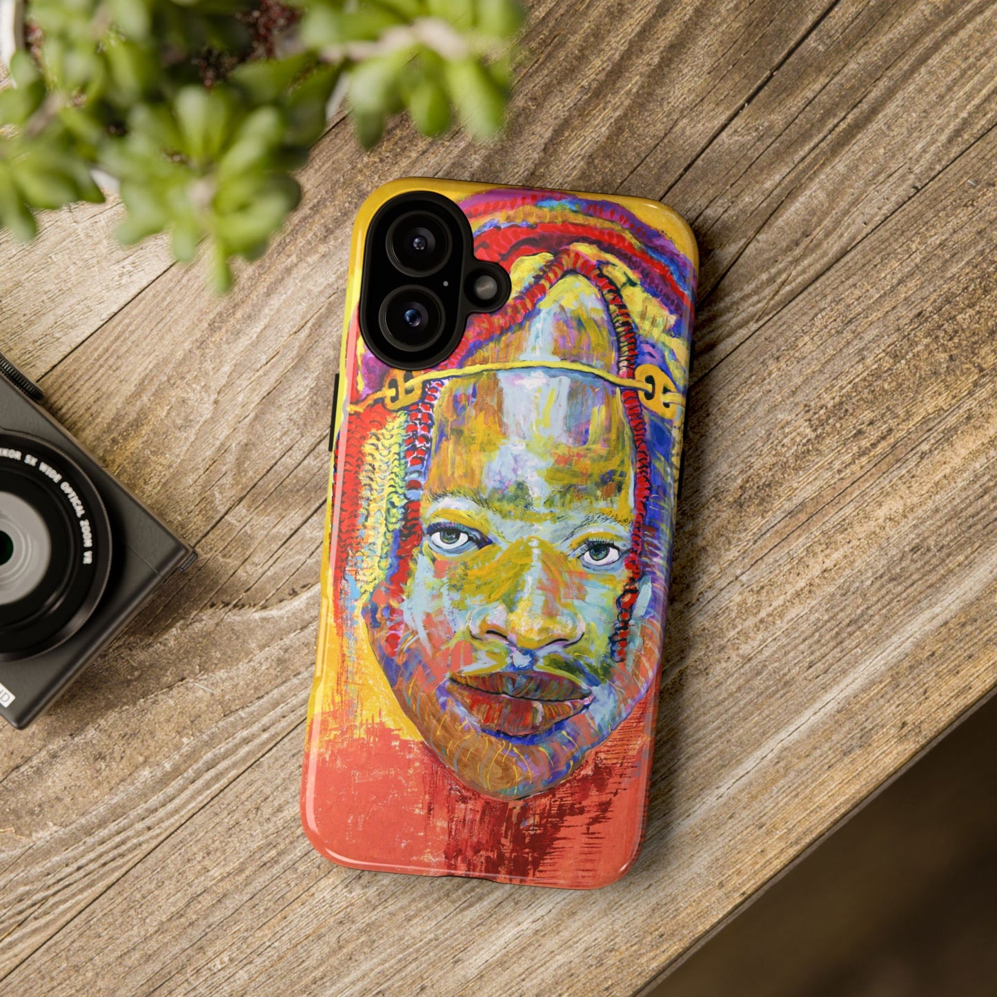 Vibrant Artistic Phone Case - Tough Cases for Creative Souls- African Youth Image