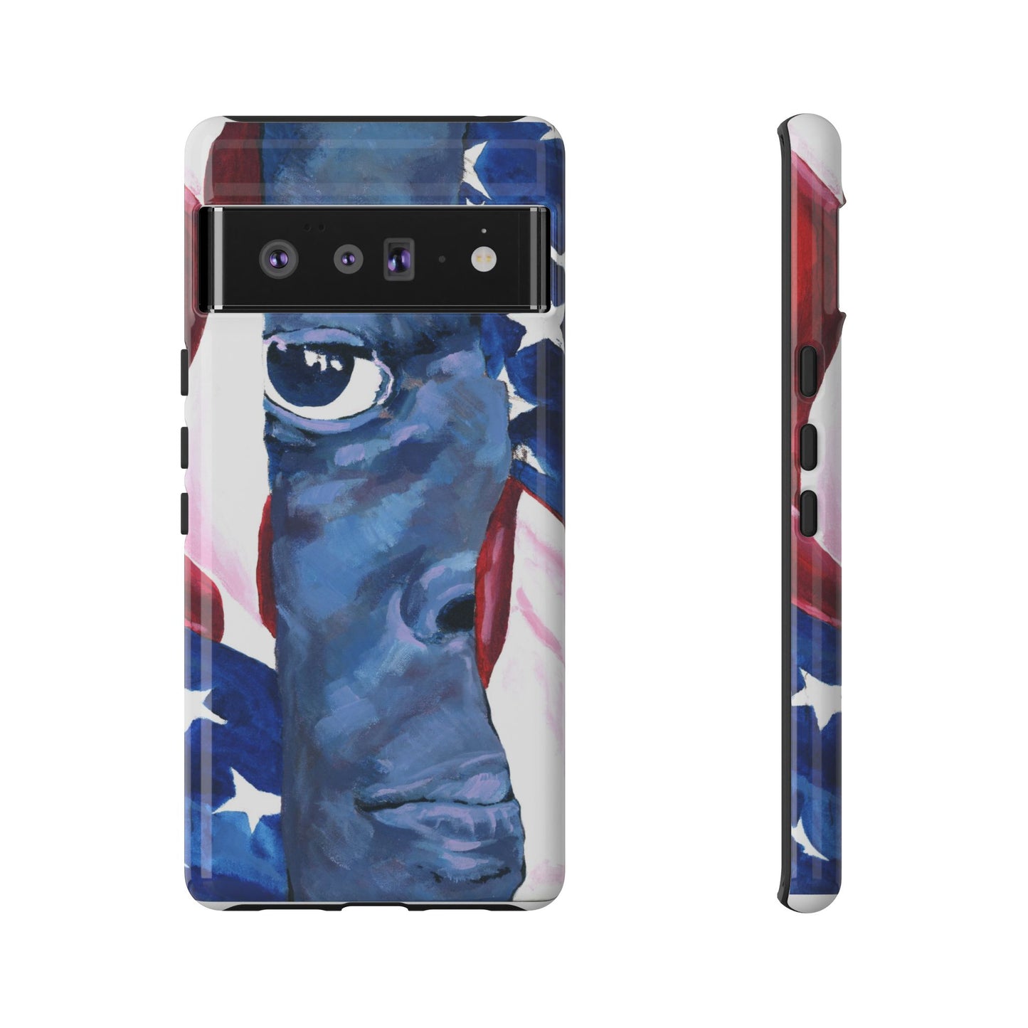 Patriotic Tough Phone Case with American Flag Design- I See You Image