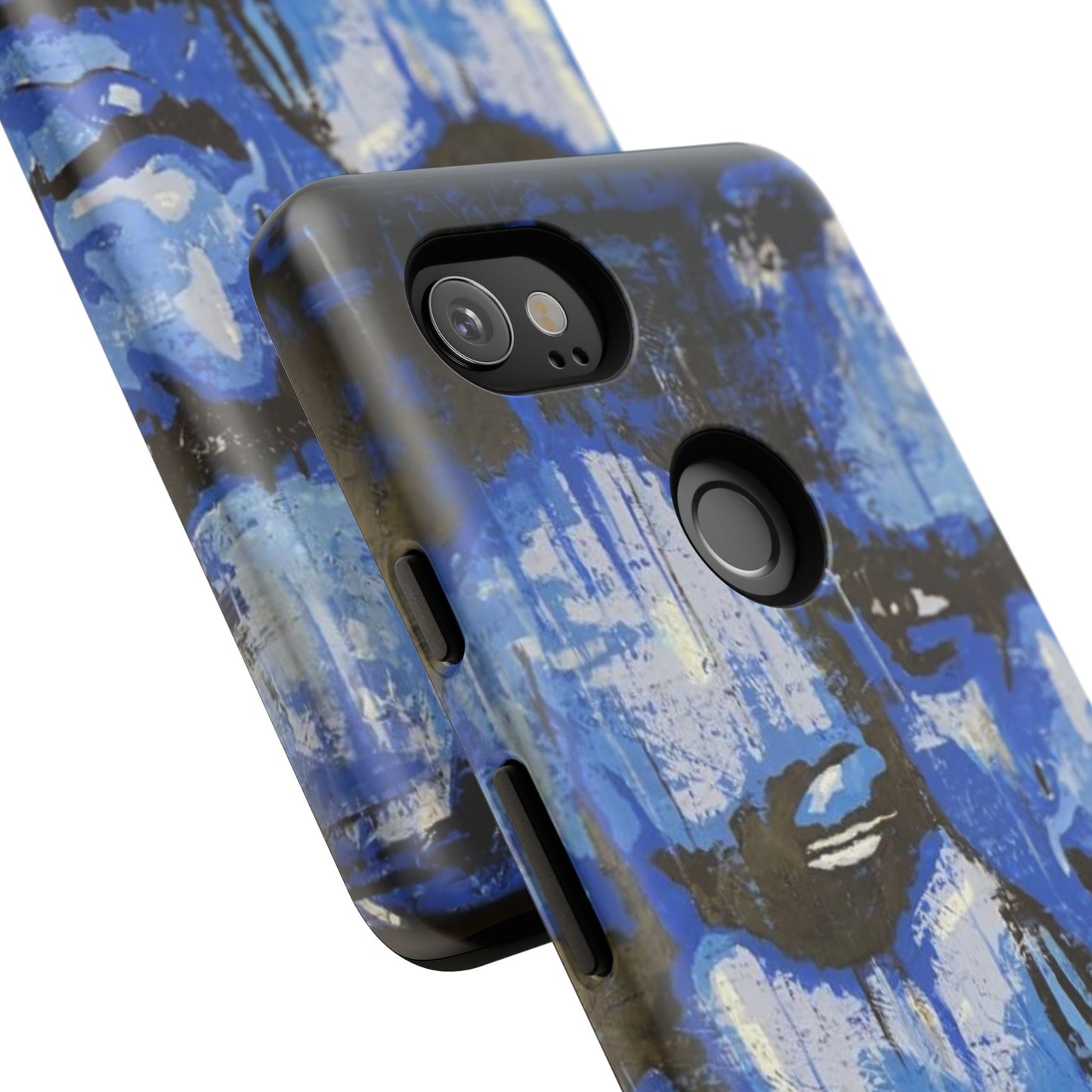 Artistic Phone Case - Tough Cases with Bold Blue Portraits -The Lovers Image