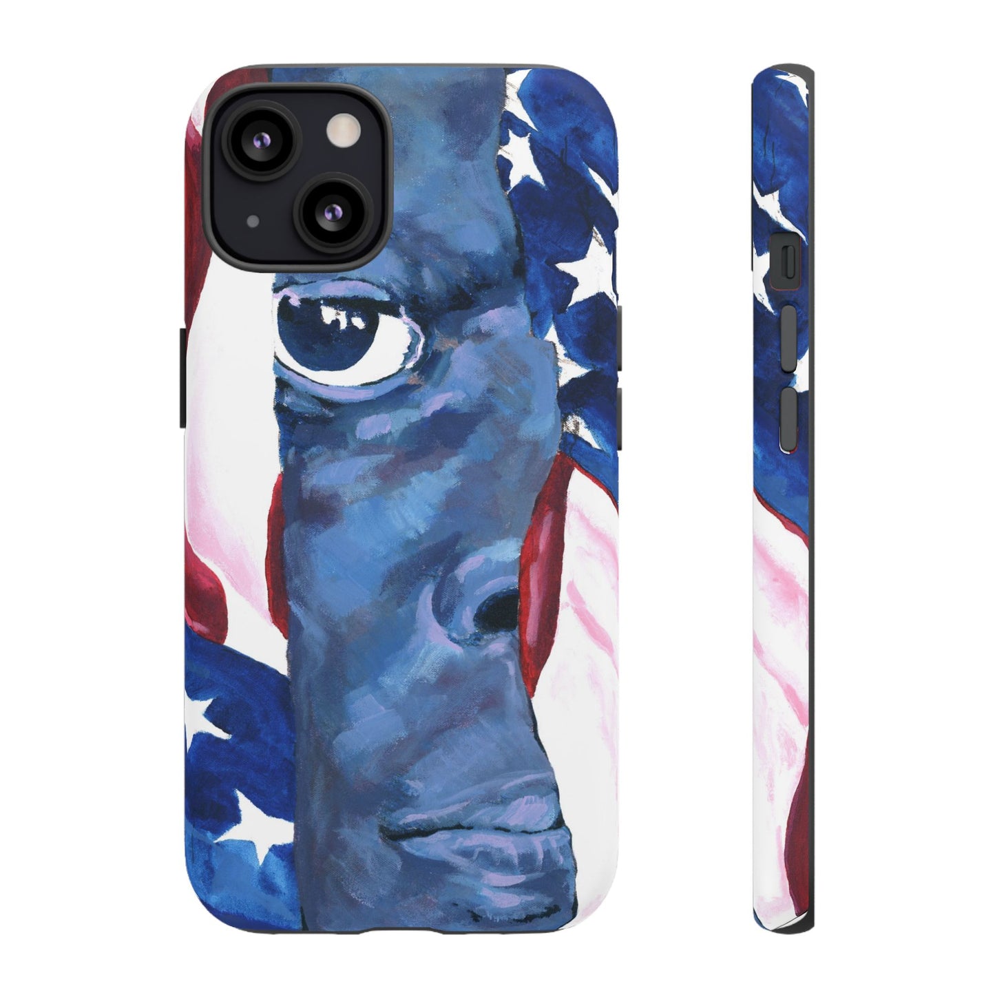 Patriotic Tough Phone Case with American Flag Design- I See You Image