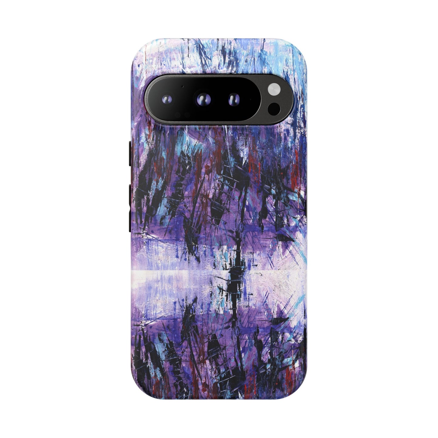 Abstract Purple Phone Case, Stylish & Protective Cover for Art Lovers- White Spring Image