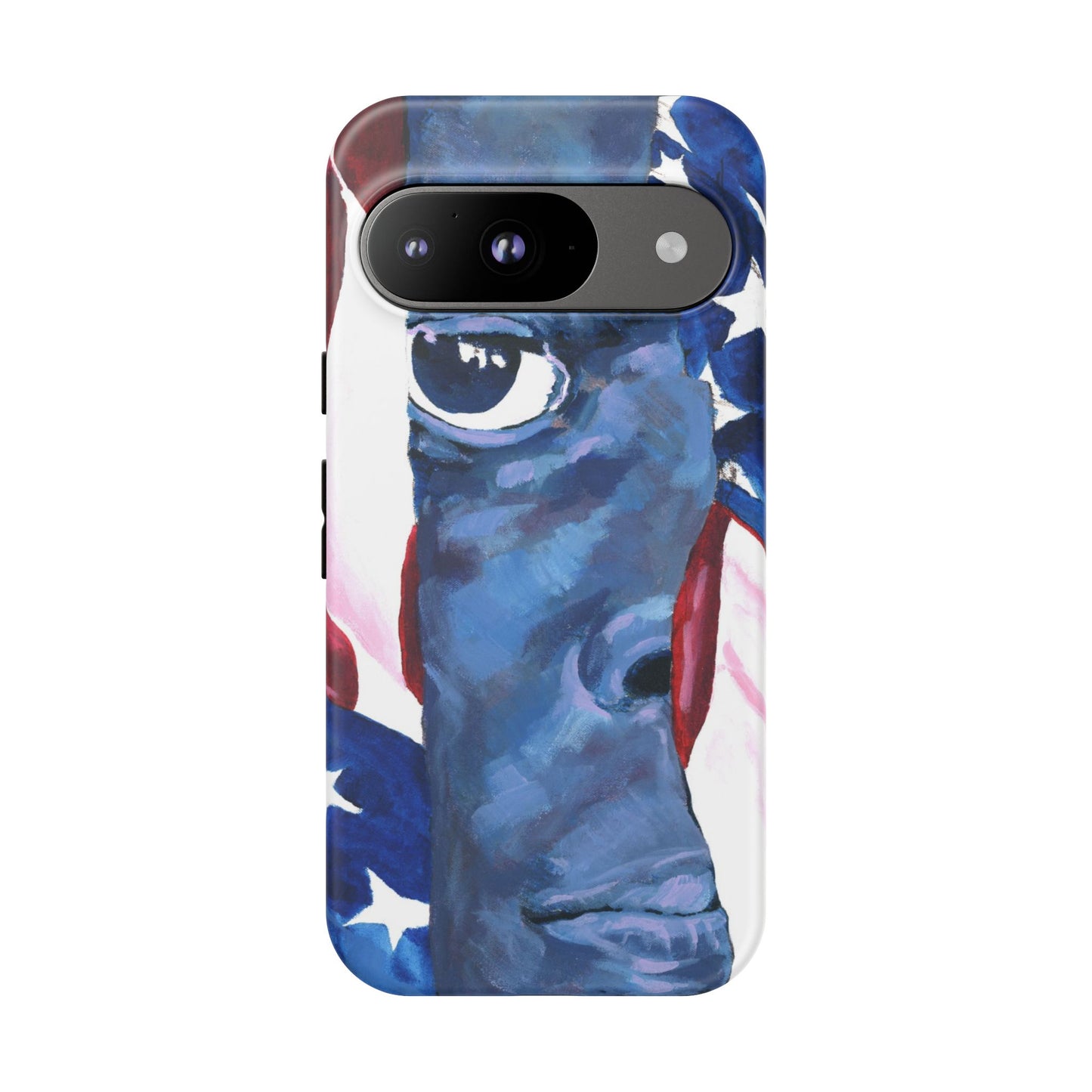 Patriotic Tough Phone Case with American Flag Design- I See You Image