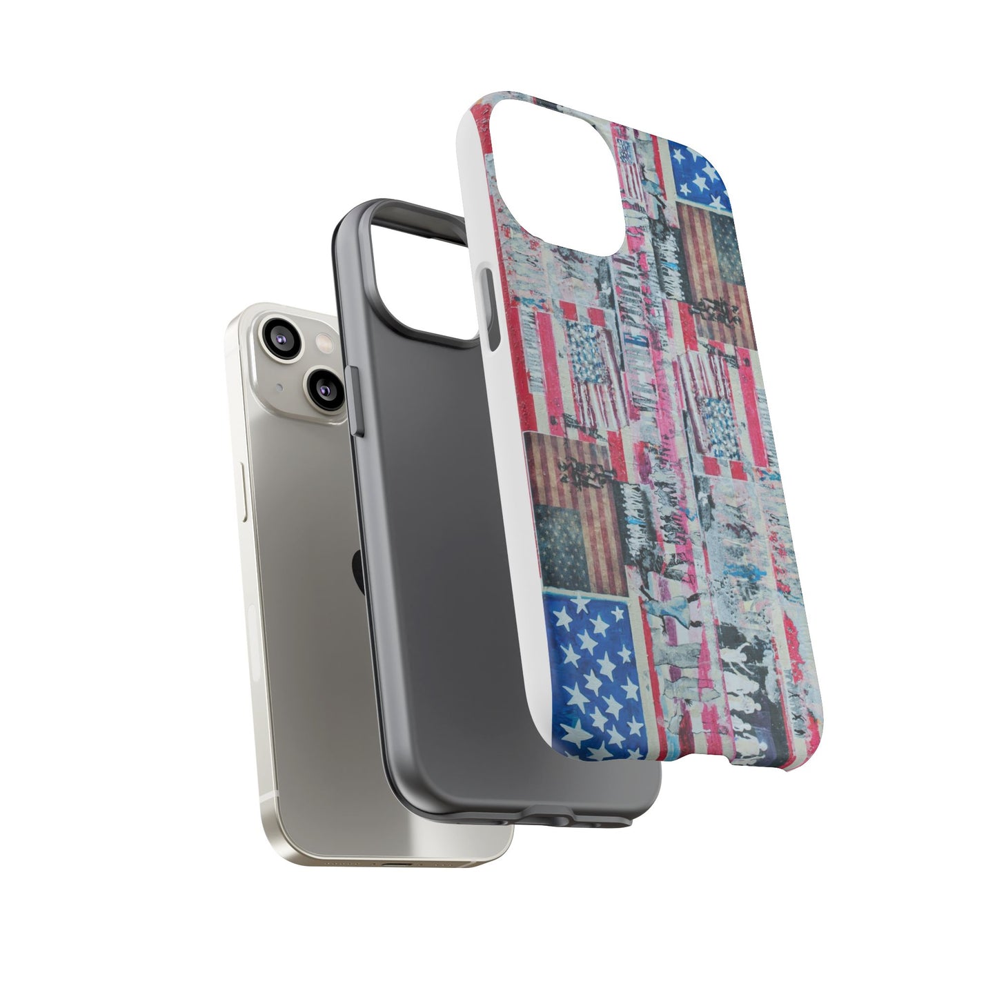 Patriotic Phone Case -We The People Image - Tough Cases with American Flag Design