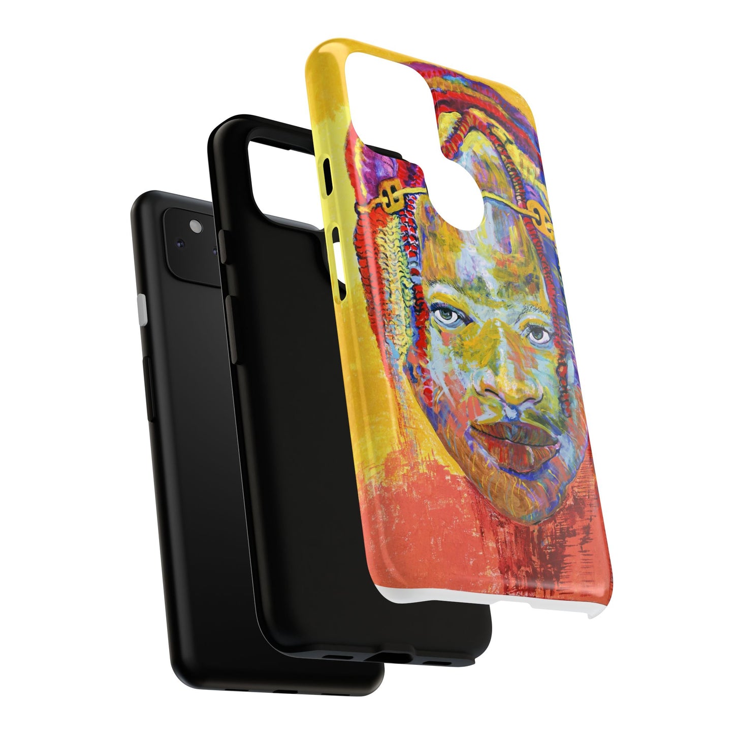 Vibrant Artistic Phone Case - Tough Cases for Creative Souls- African Youth Image