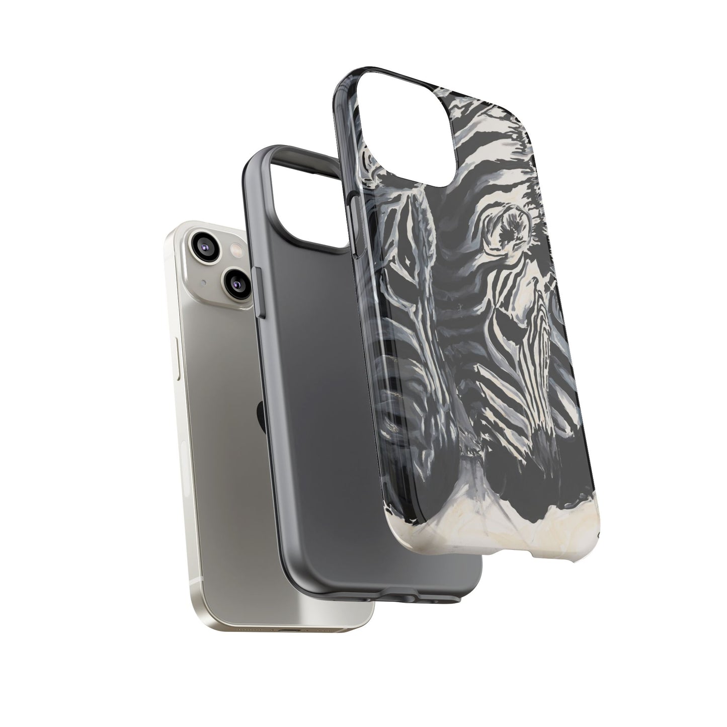 Artistic Zebra Print Phone Case -Tough Cases- Baby Zebras Image