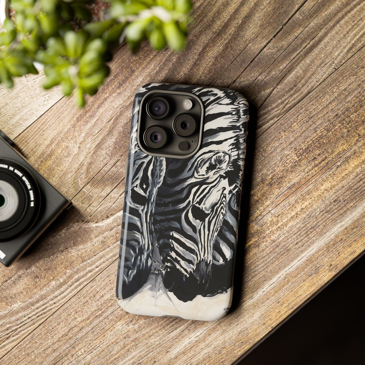 Artistic Zebra Print Phone Case -Tough Cases- Baby Zebras Image