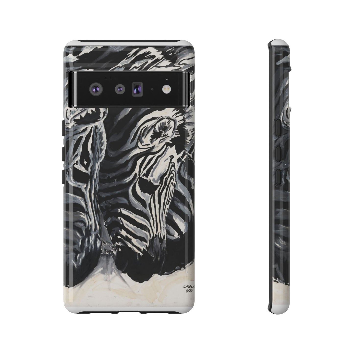 Artistic Zebra Print Phone Case -Tough Cases- Baby Zebras Image