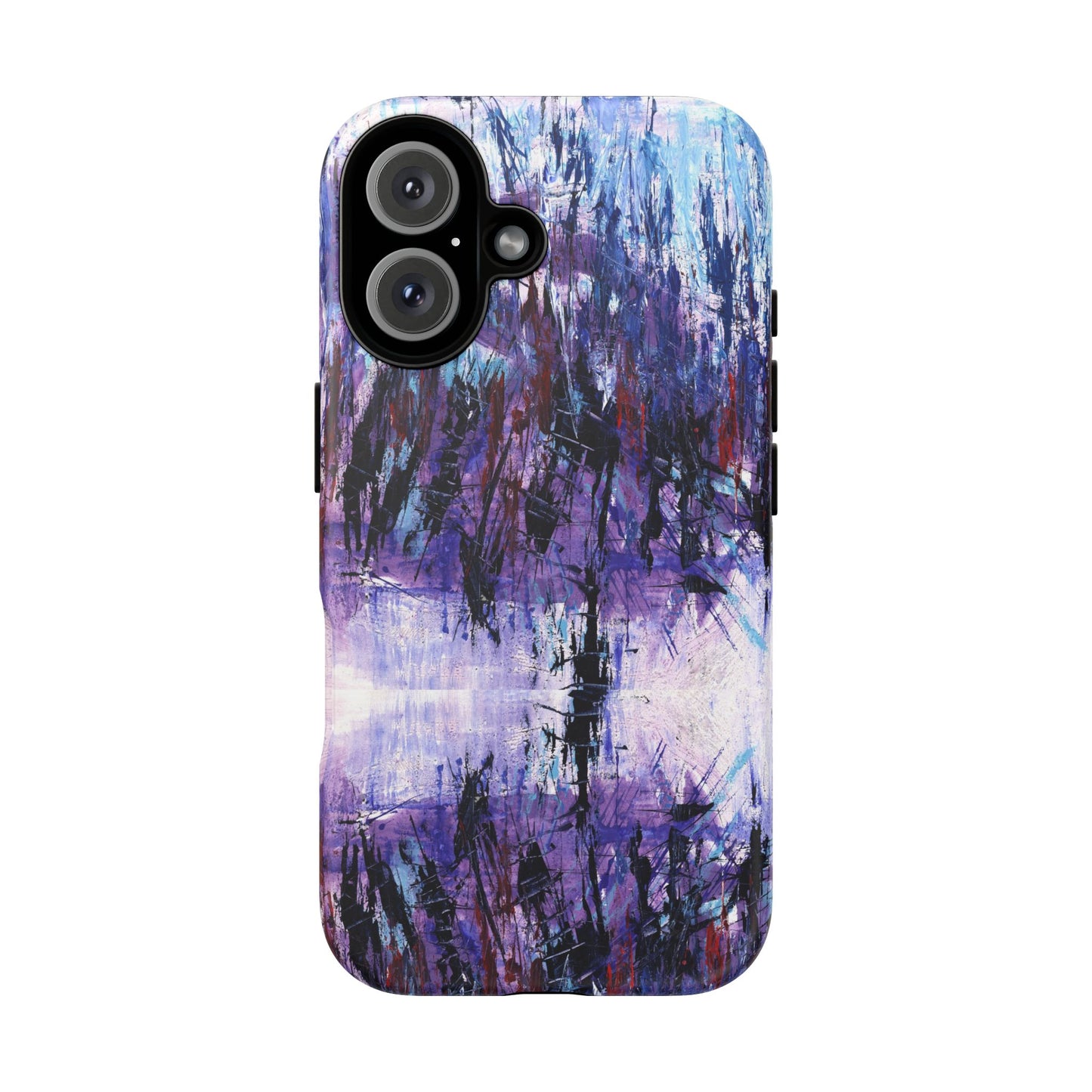 Abstract Purple Phone Case, Stylish & Protective Cover for Art Lovers- White Spring Image