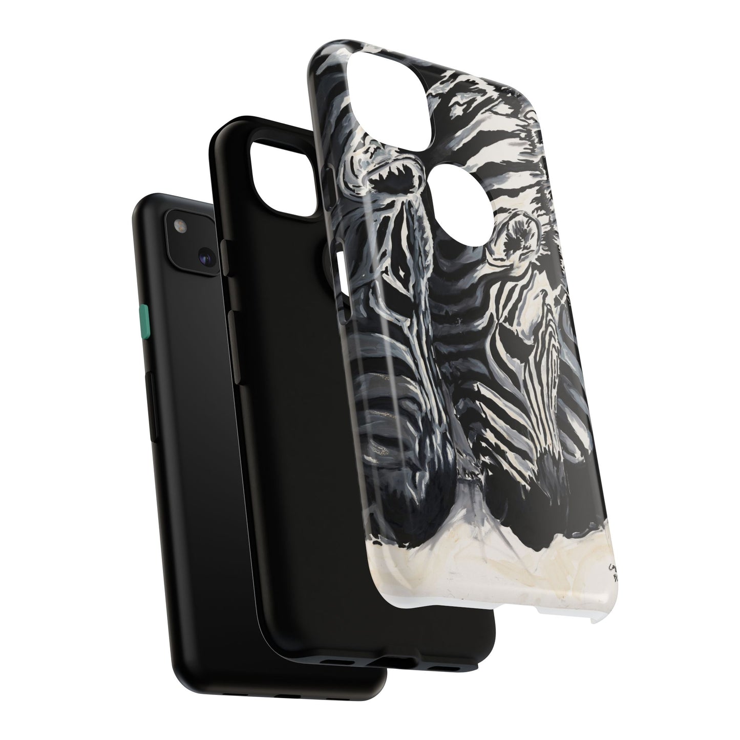 Artistic Zebra Print Phone Case -Tough Cases- Baby Zebras Image
