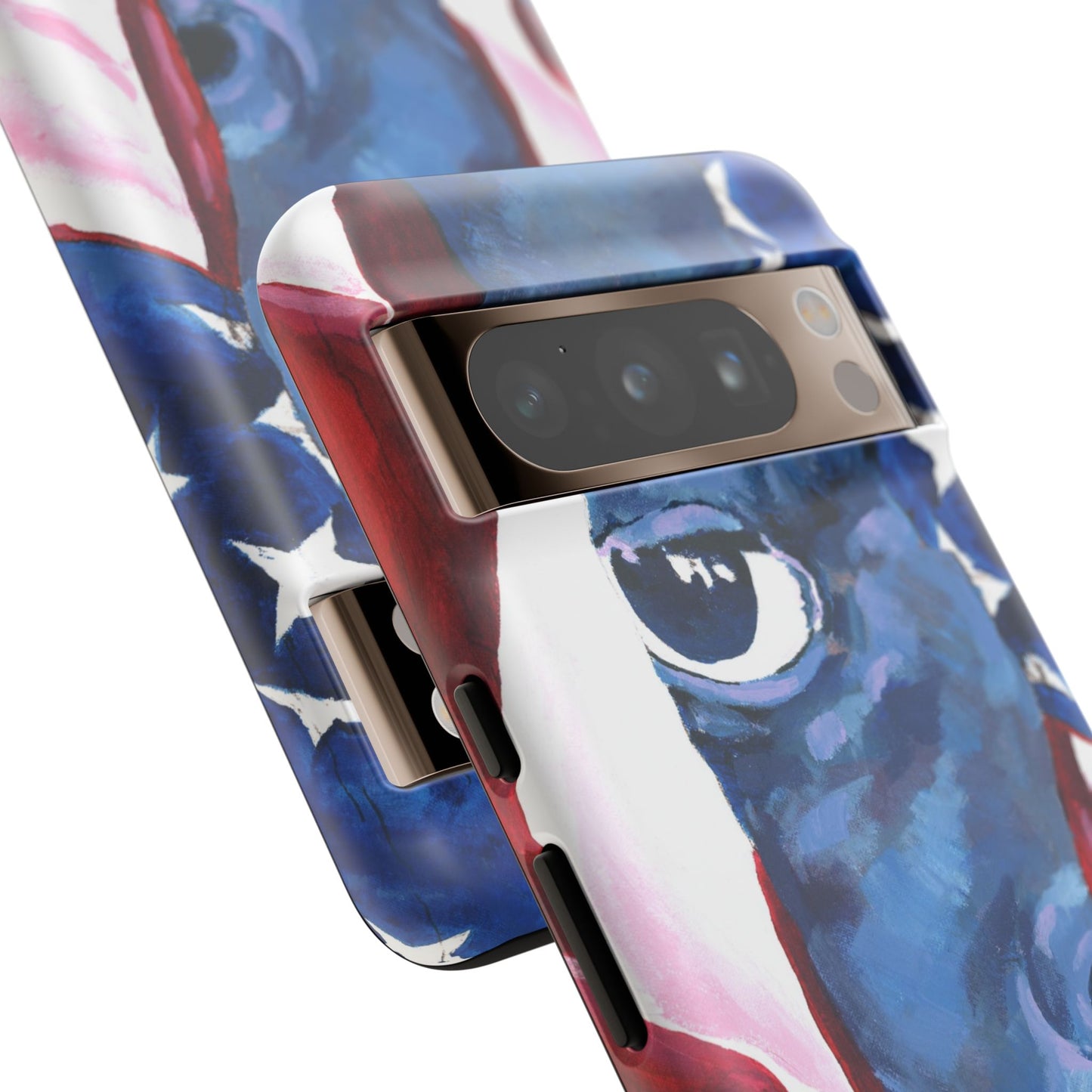 Patriotic Tough Phone Case with American Flag Design- I See You Image