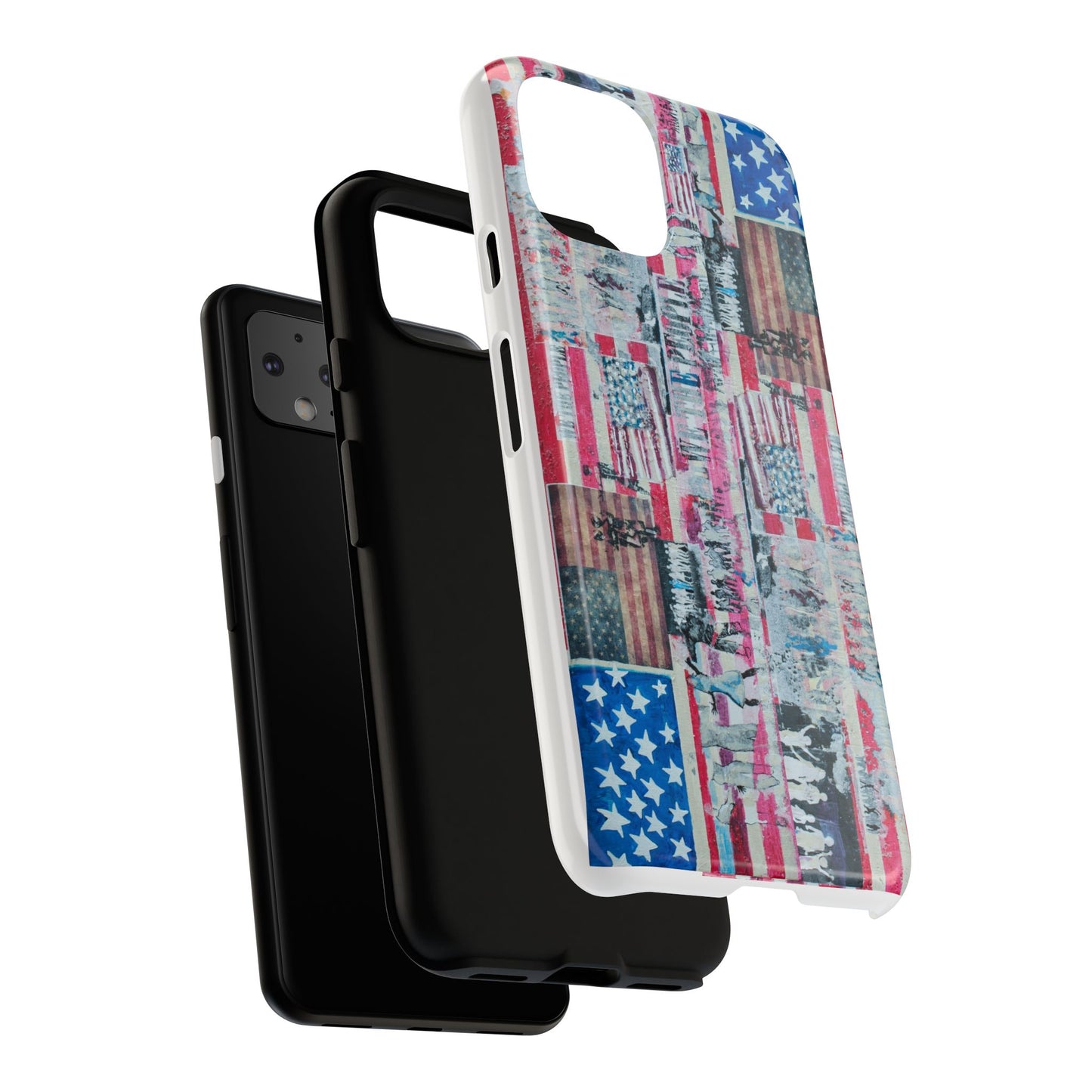Patriotic Phone Case -We The People Image - Tough Cases with American Flag Design